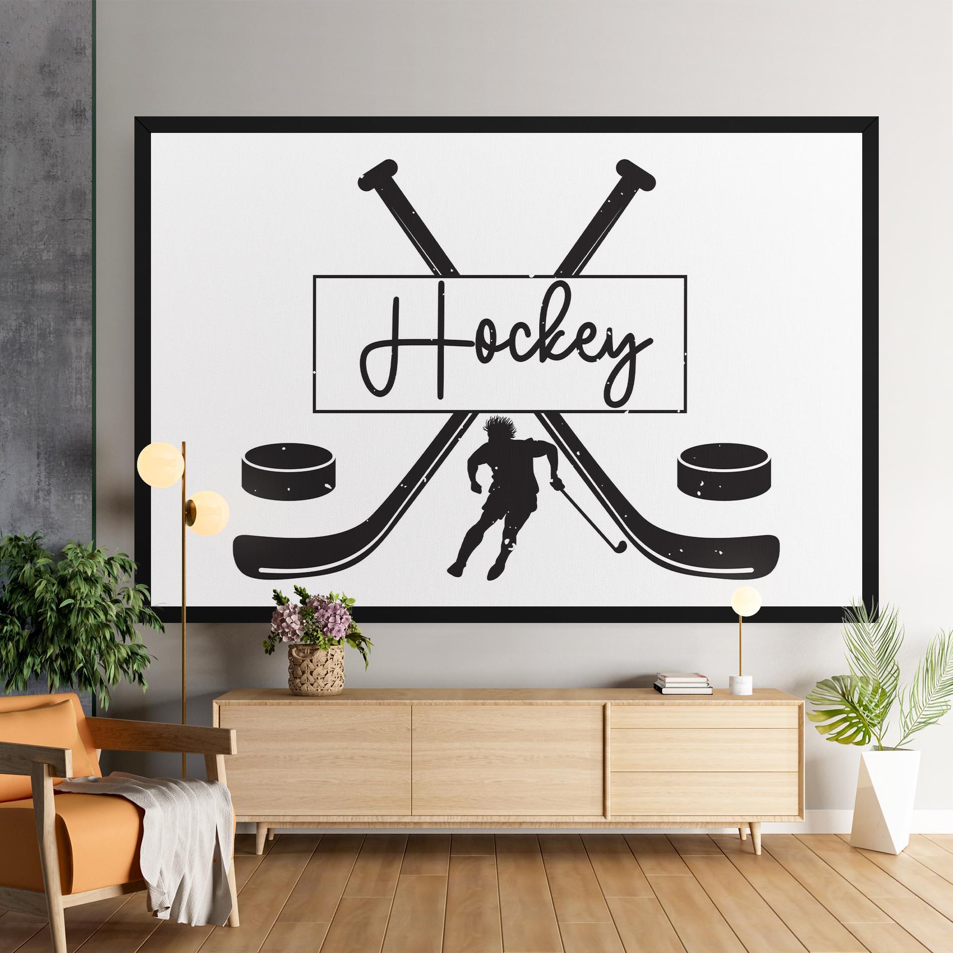 Leinwandbild Hockey Stick mockup 9
