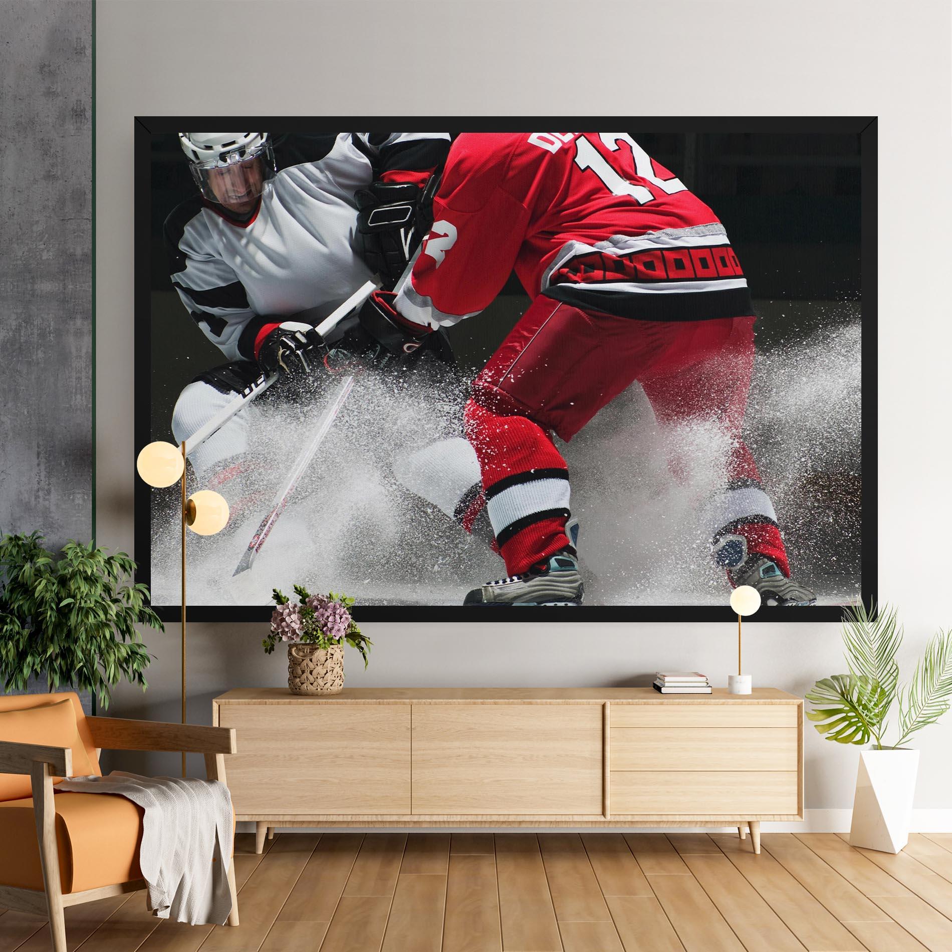 Leinwandbild Red Hokey Player mockup 9