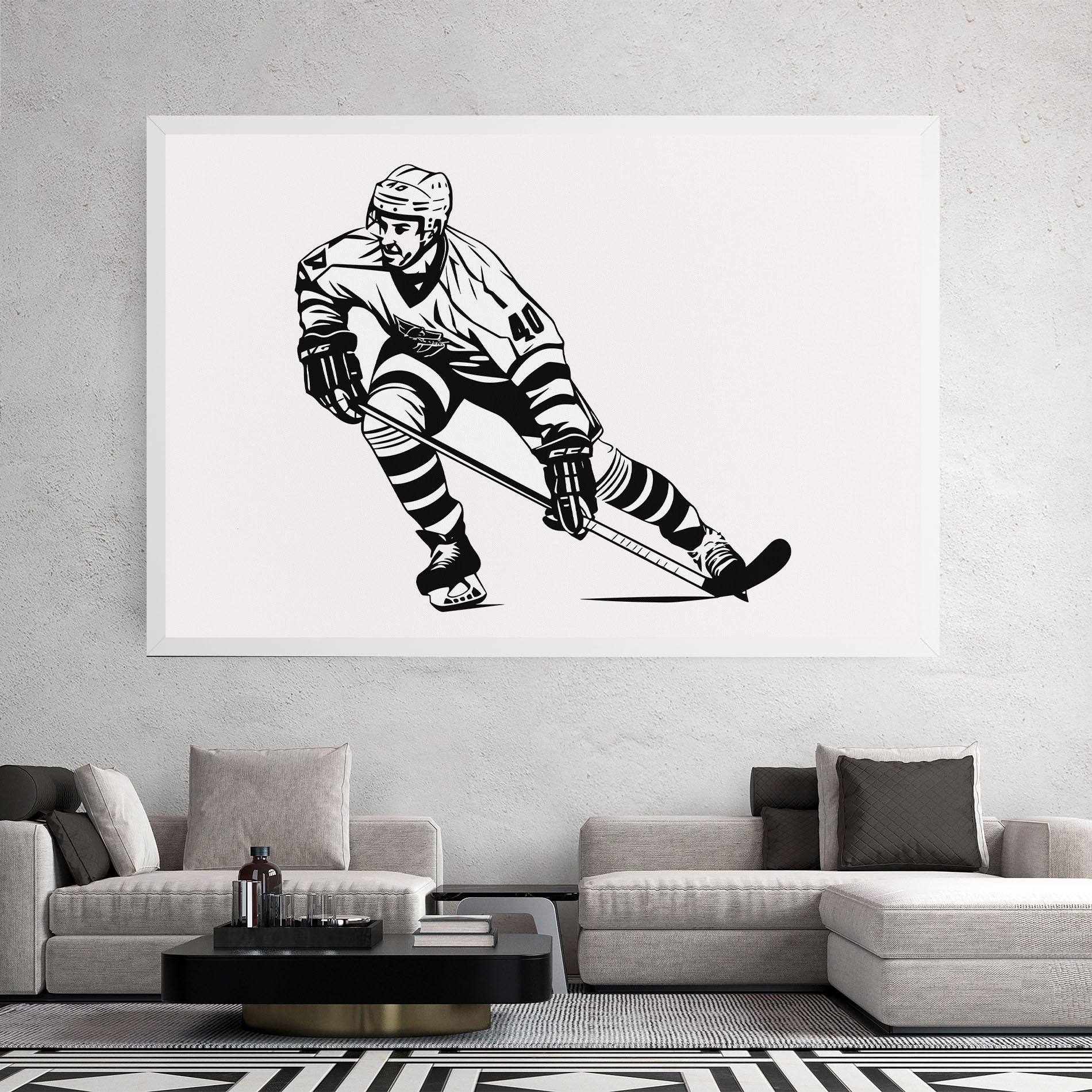 Leinwandbild Hockey Player mockup 2