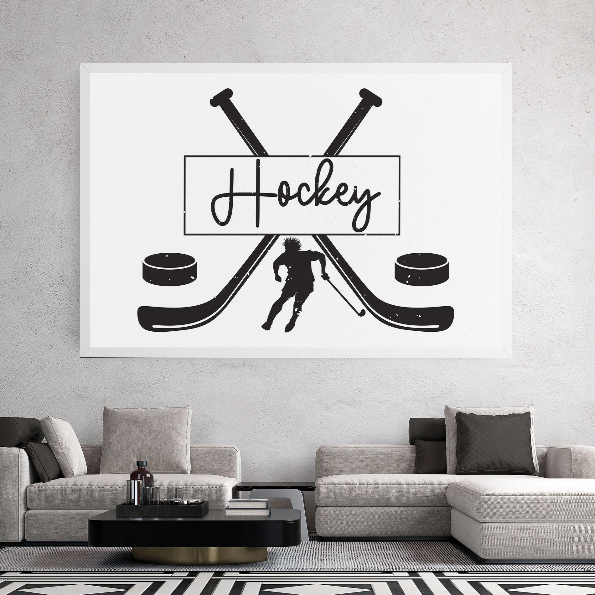 Leinwandbild Hockey Stick mockup 2