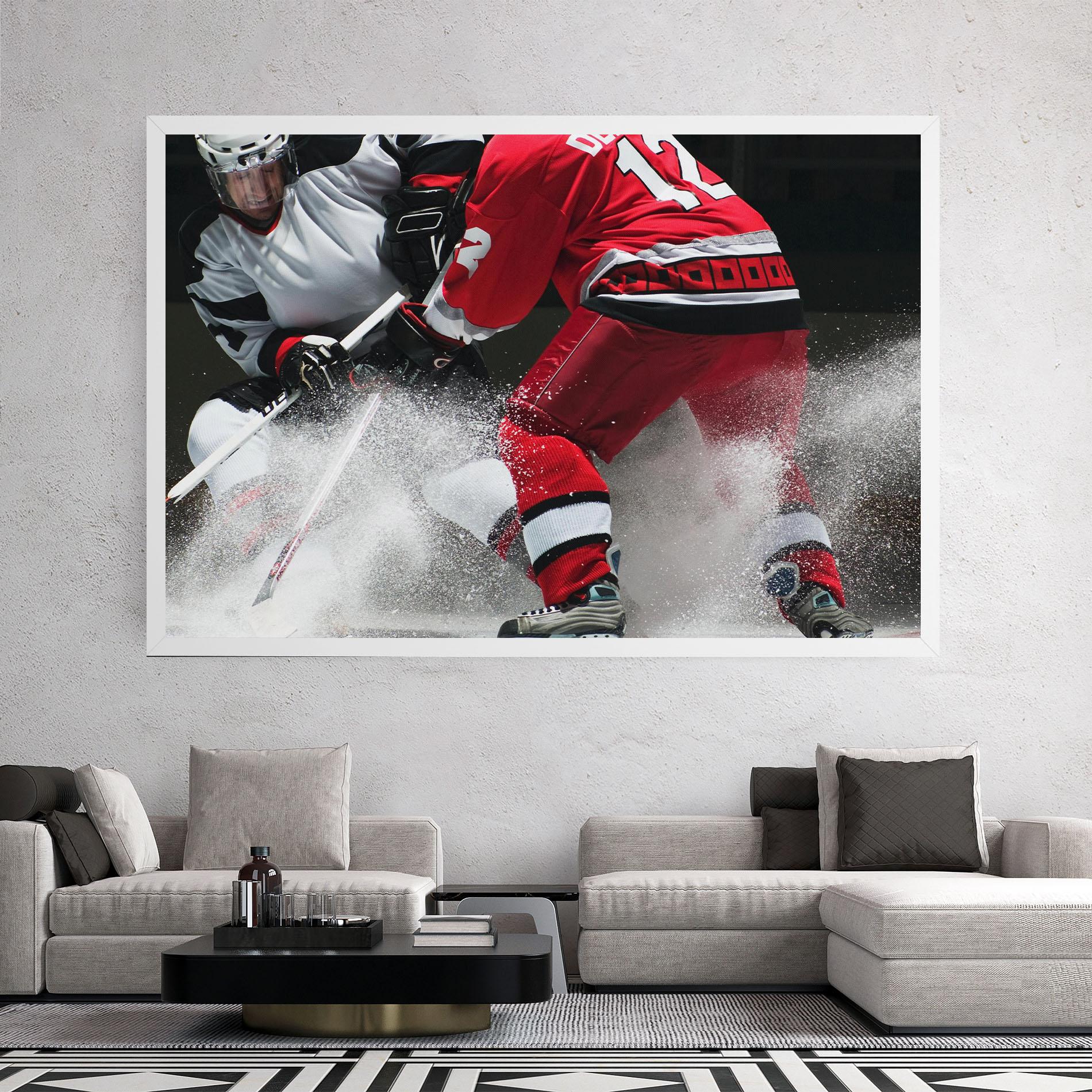 Leinwandbild Red Hokey Player mockup 2