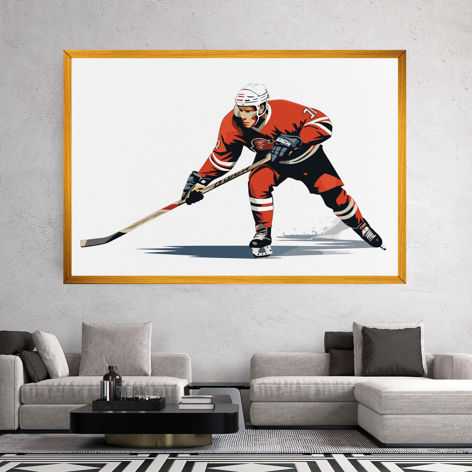 Leinwandbild Hockey Orange Player mockup 2