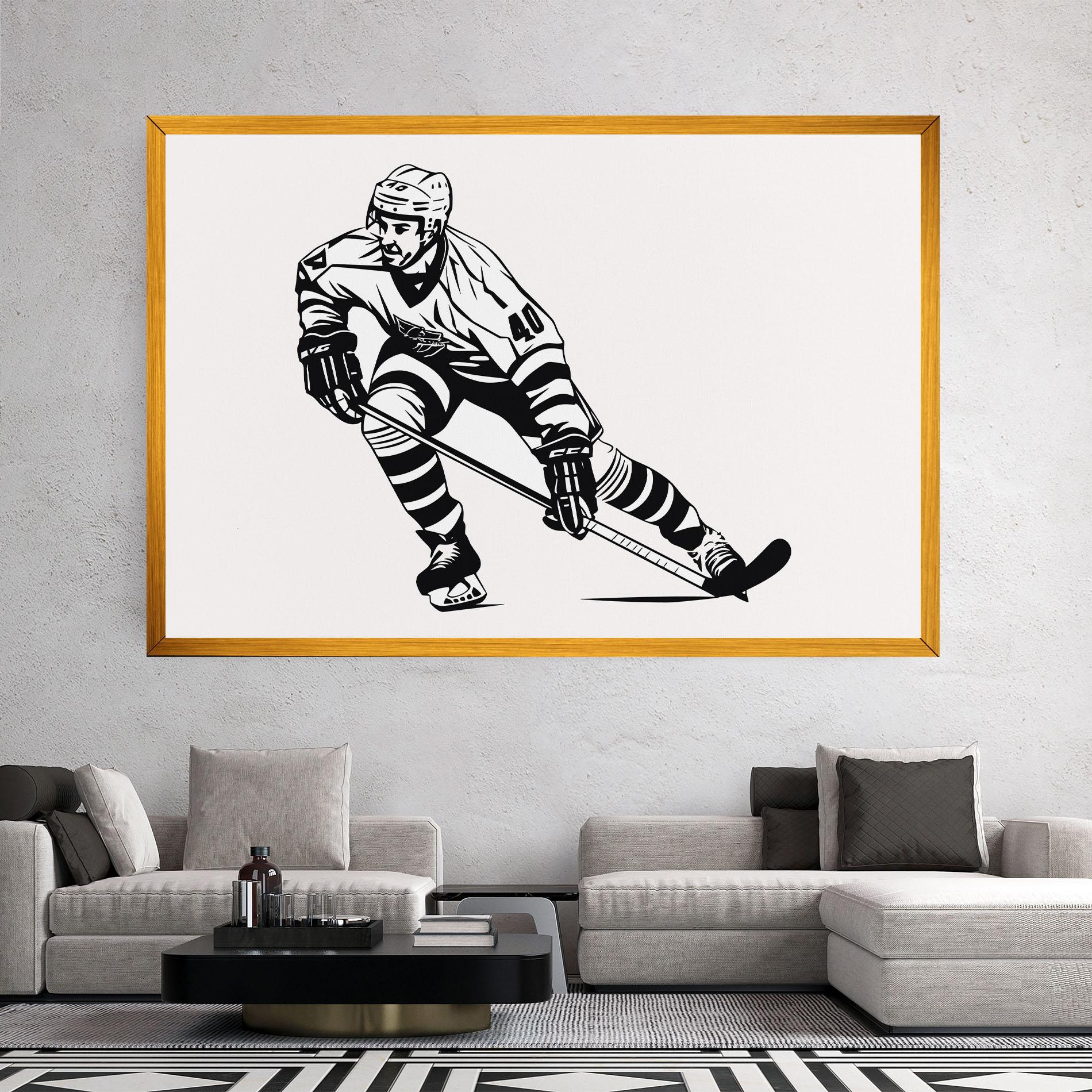 Leinwandbild Hockey Player mockup 2