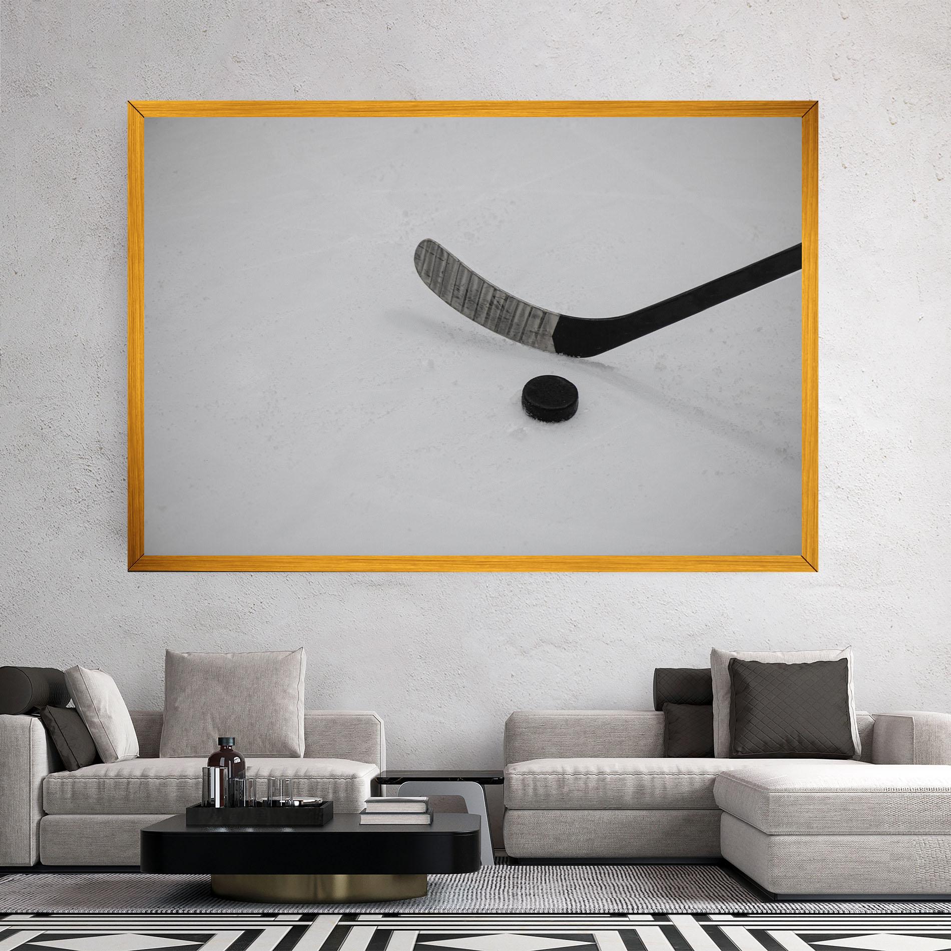 Leinwandbild Hockey Puck mockup 2