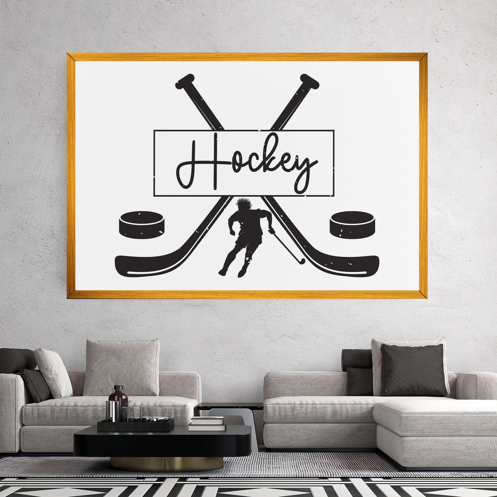 Leinwandbild Hockey Stick mockup 2