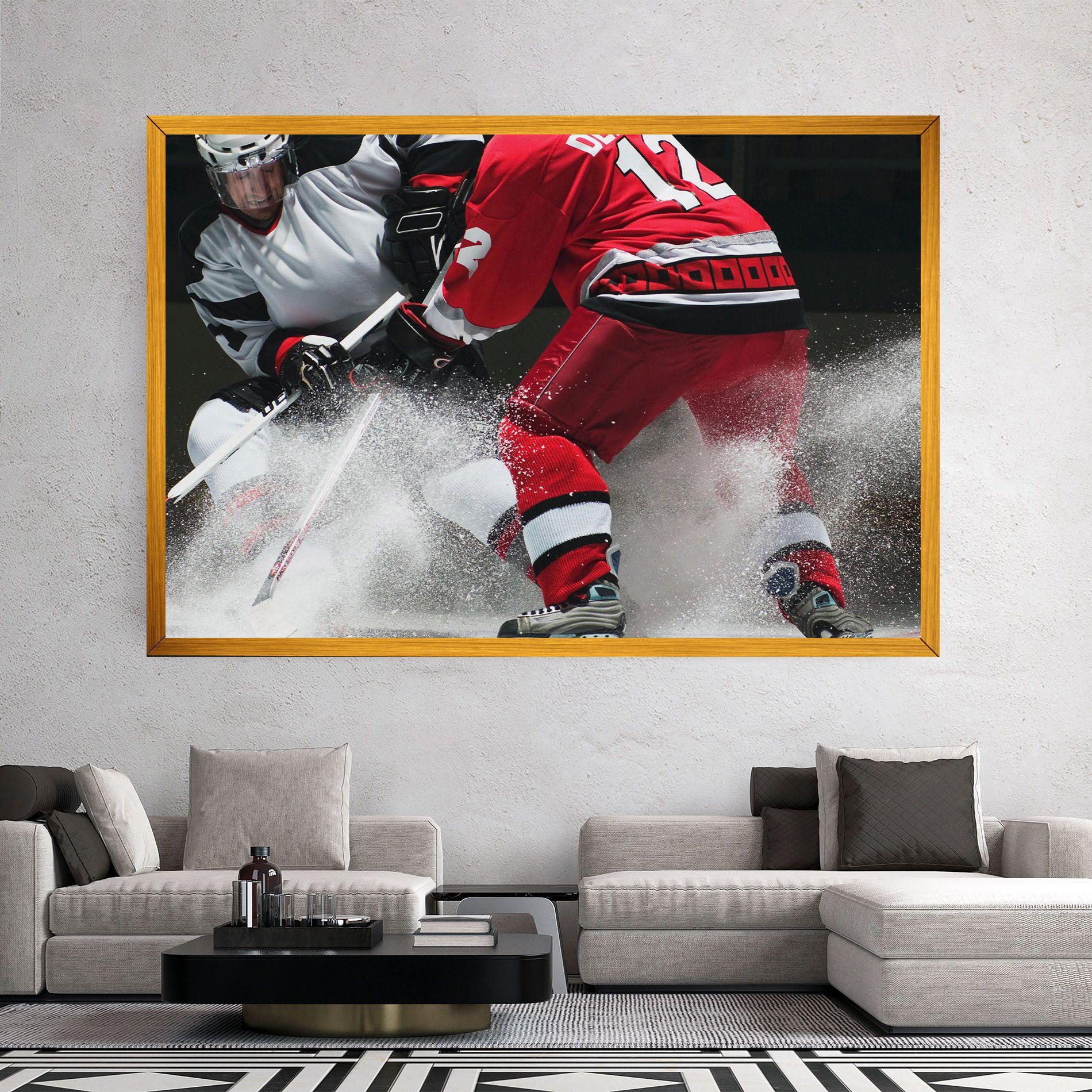 Red Hokey Player mockup 2