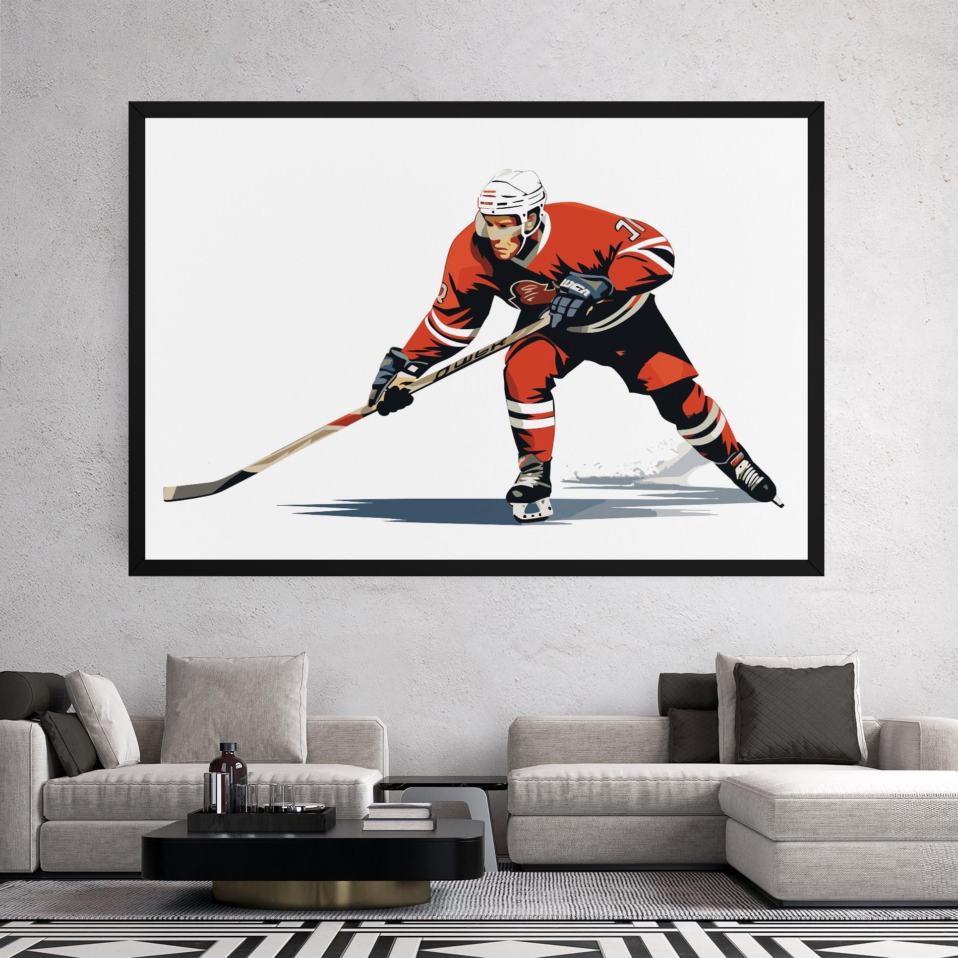 Leinwandbild Hockey Orange Player mockup 2
