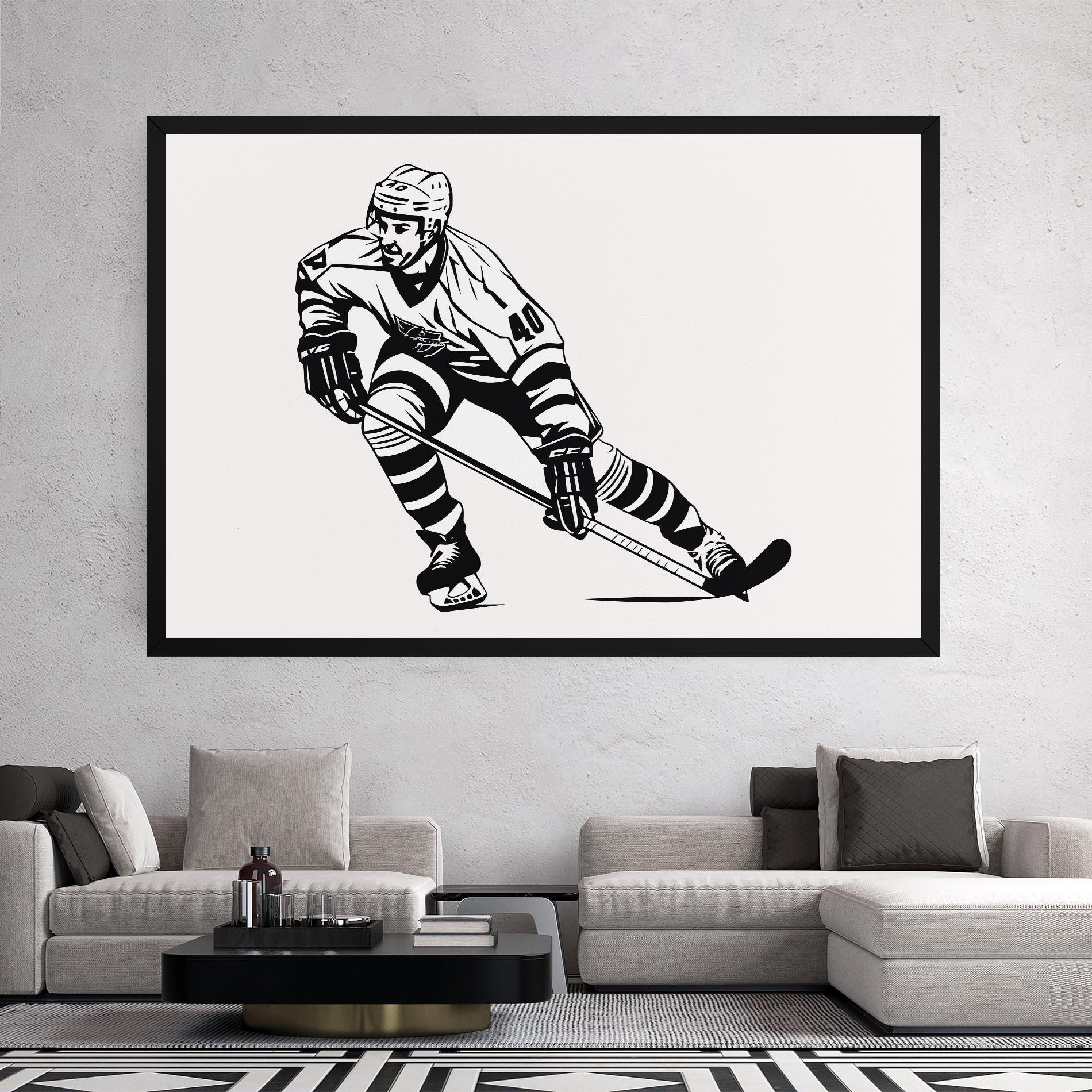 Leinwandbild Hockey Player mockup 2
