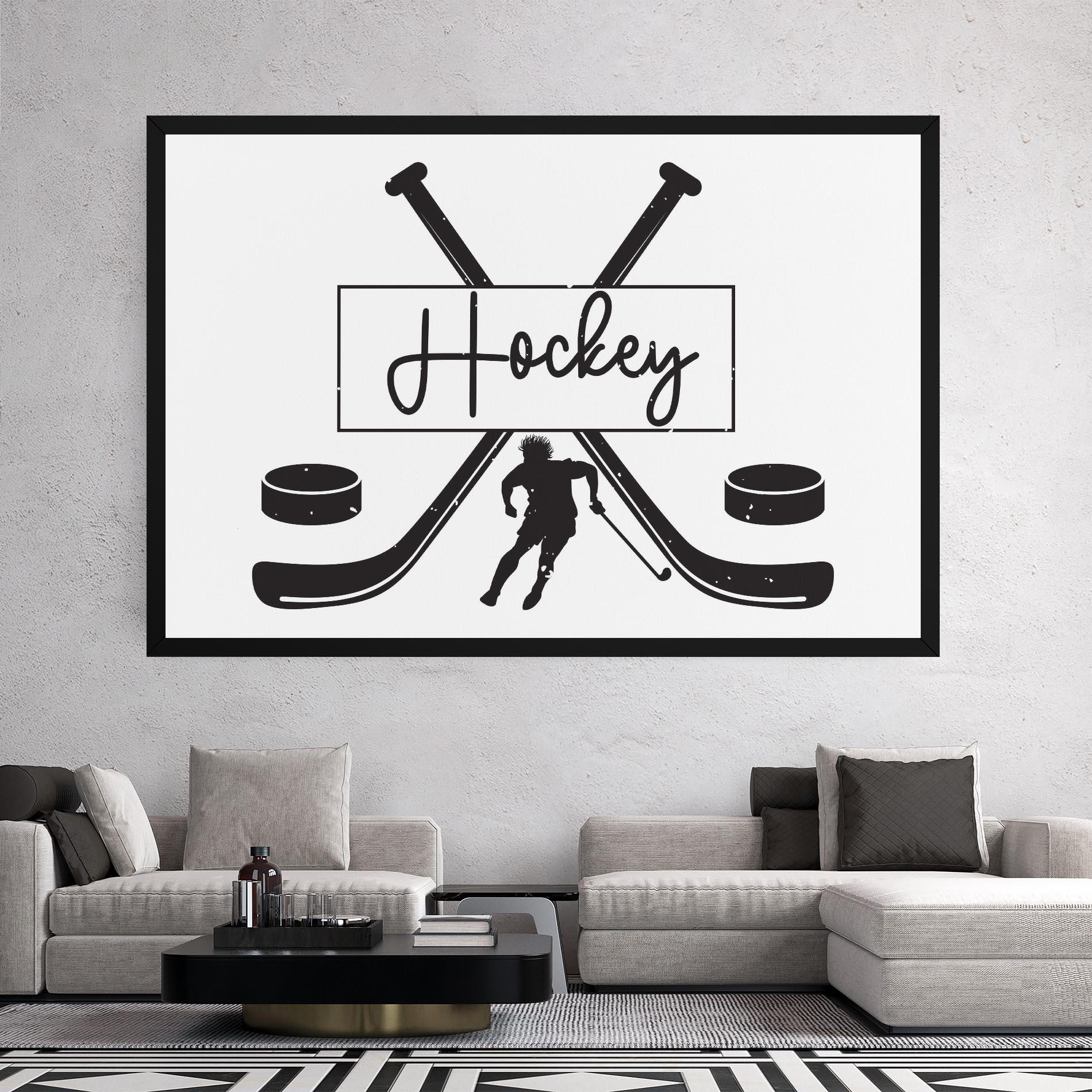 Leinwandbild Hockey Stick mockup 2