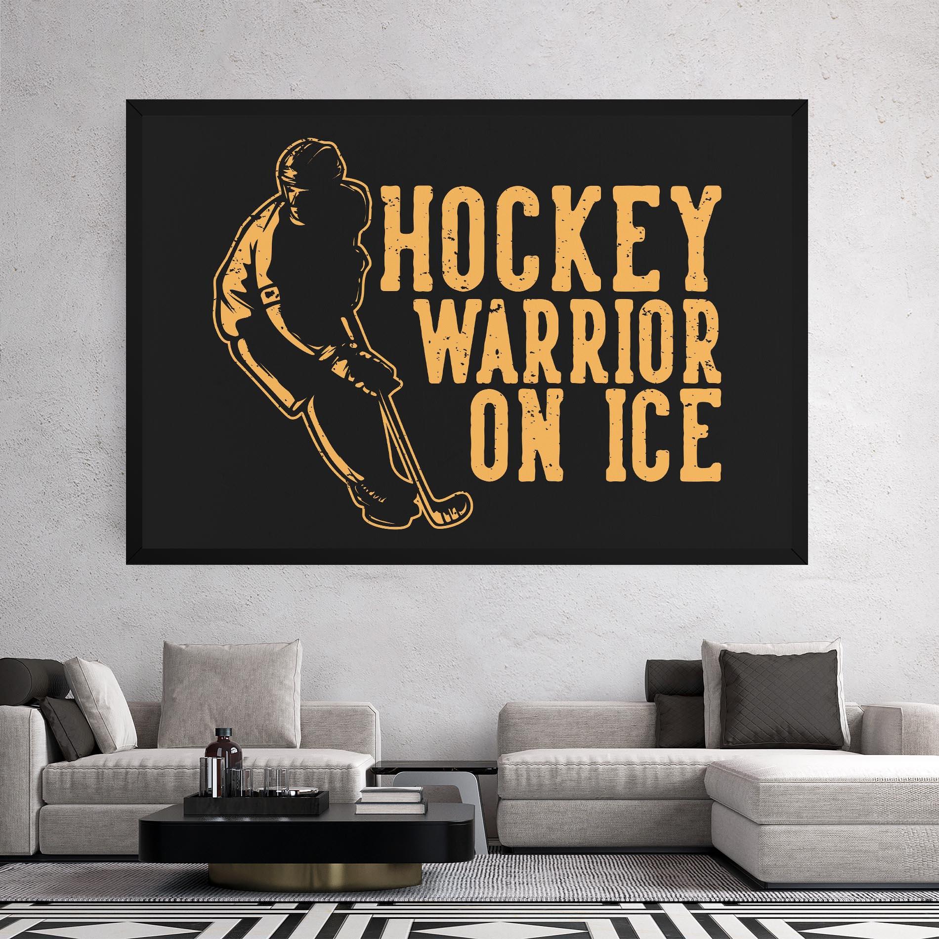 Leinwandbild Hockey Worrior mockup 2