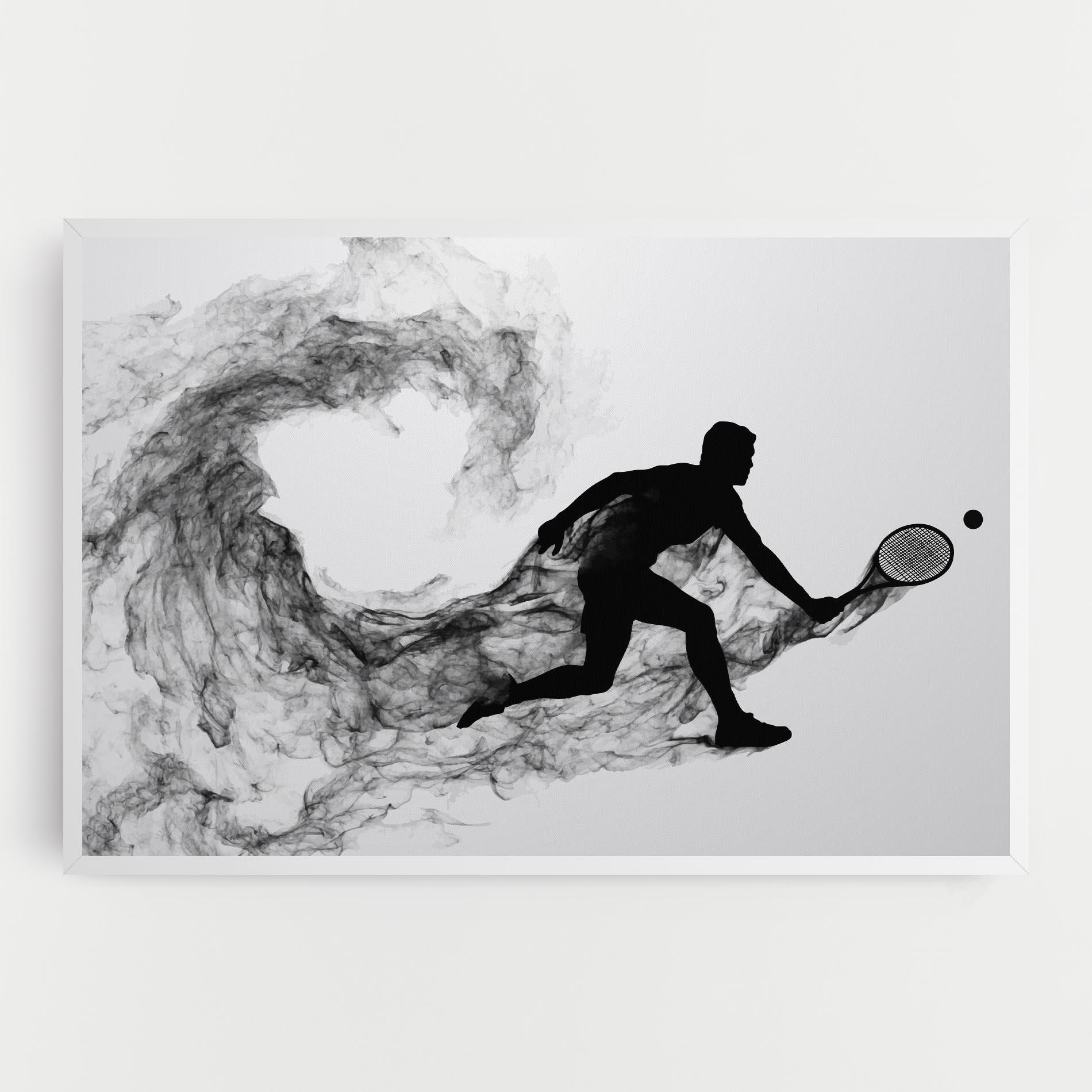 Leinwandbild Black Smoke Tennis mockup 0