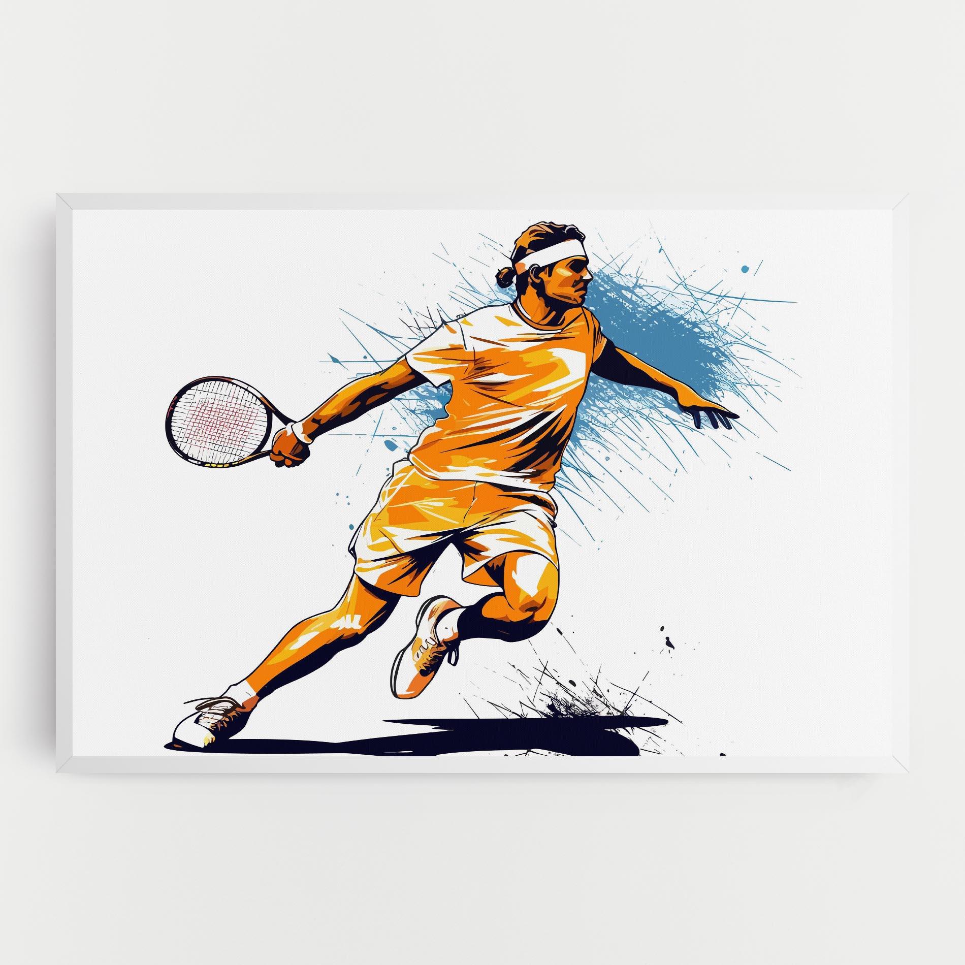 Leinwandbild Orange Blue Tennis mockup 0