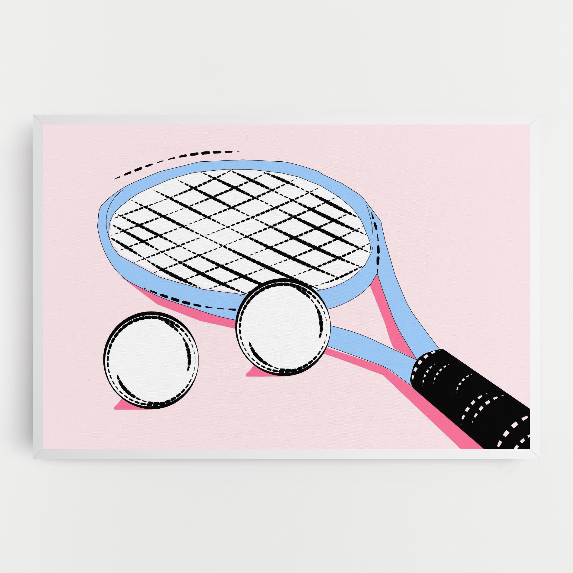 Leinwandbild Pink Tennis mockup 0
