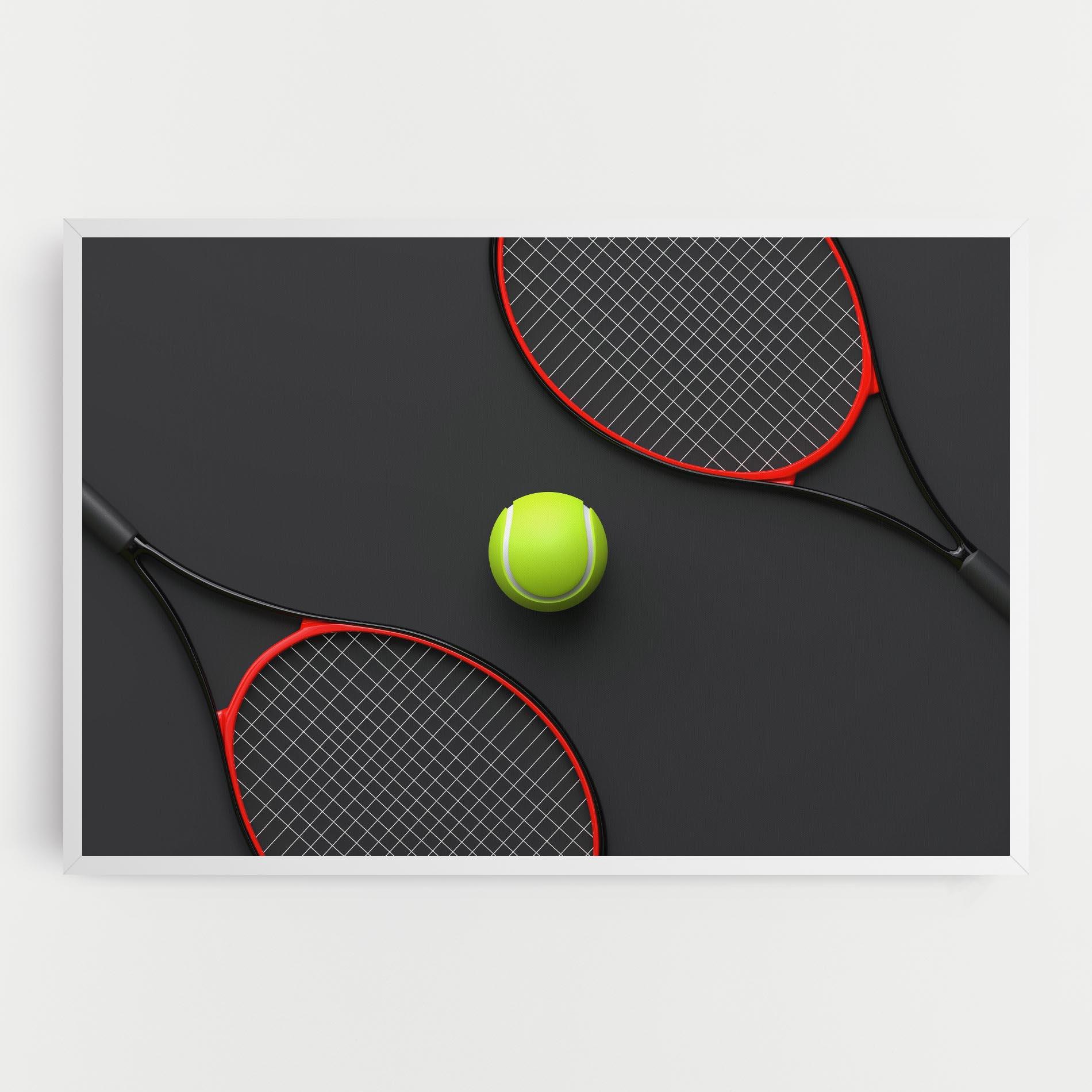 Leinwandbild Red Tennis Rackets mockup 0