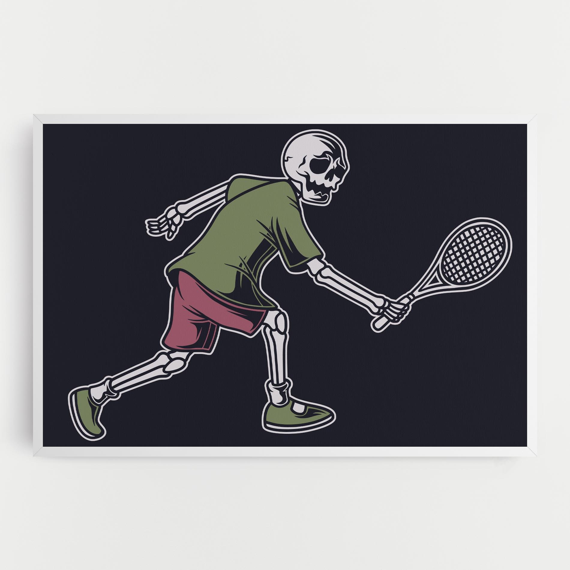 Leinwandbild Skull Tennis mockup 0