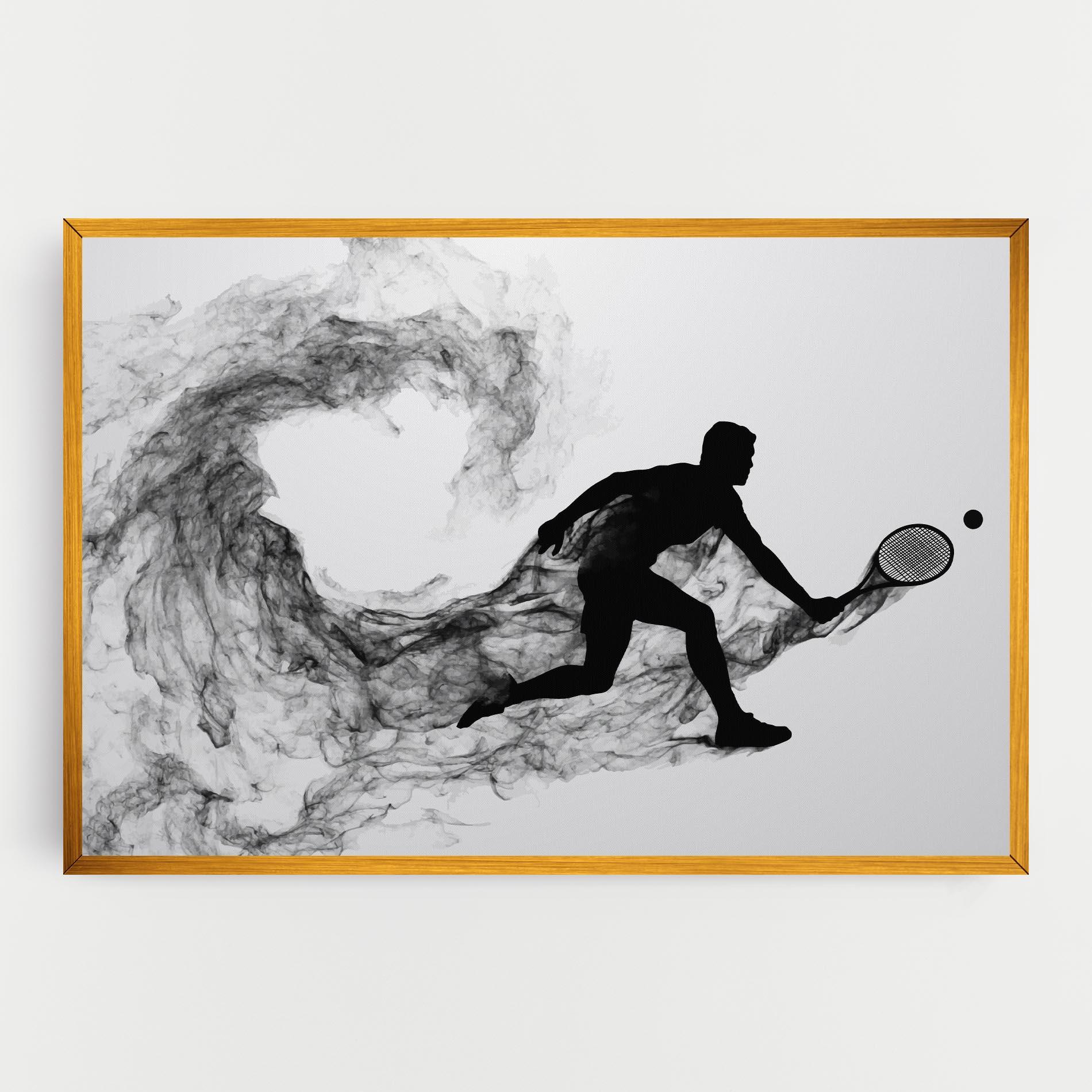 Leinwandbild Black Smoke Tennis mockup 0