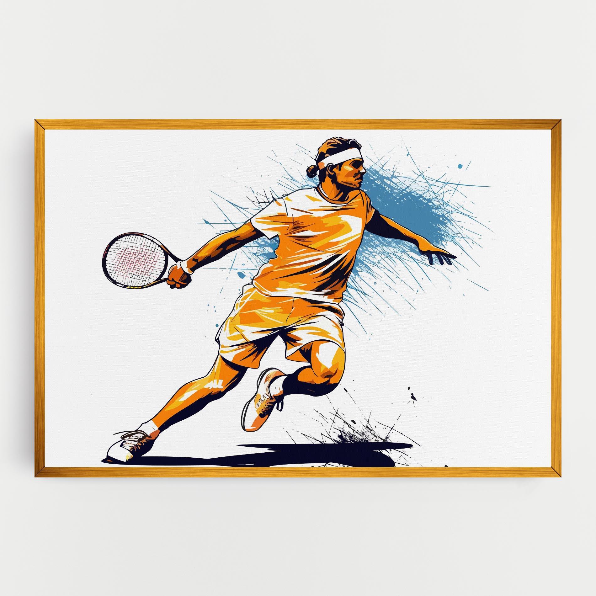Leinwandbild Orange Blue Tennis mockup 0