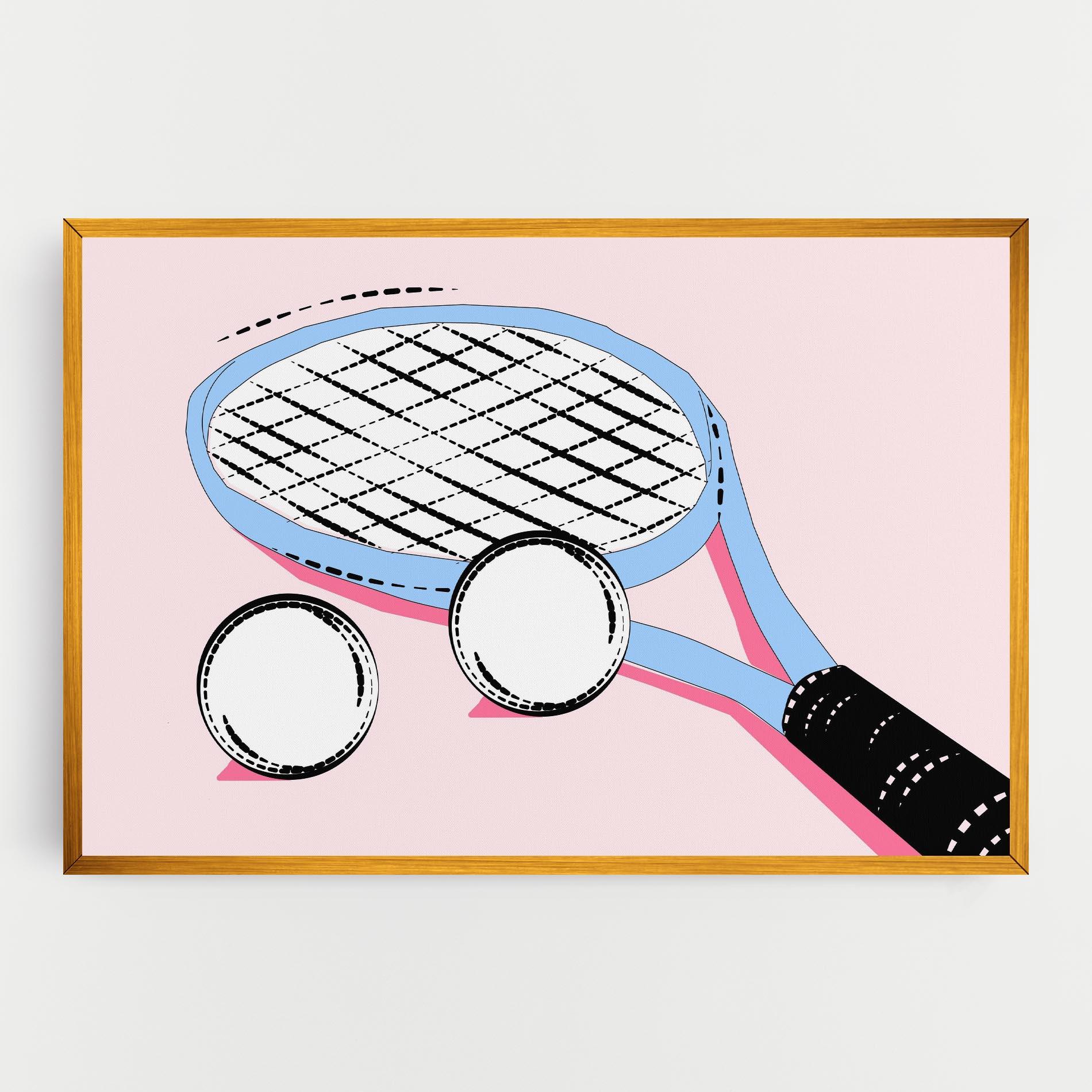 Leinwandbild Pink Tennis mockup 0