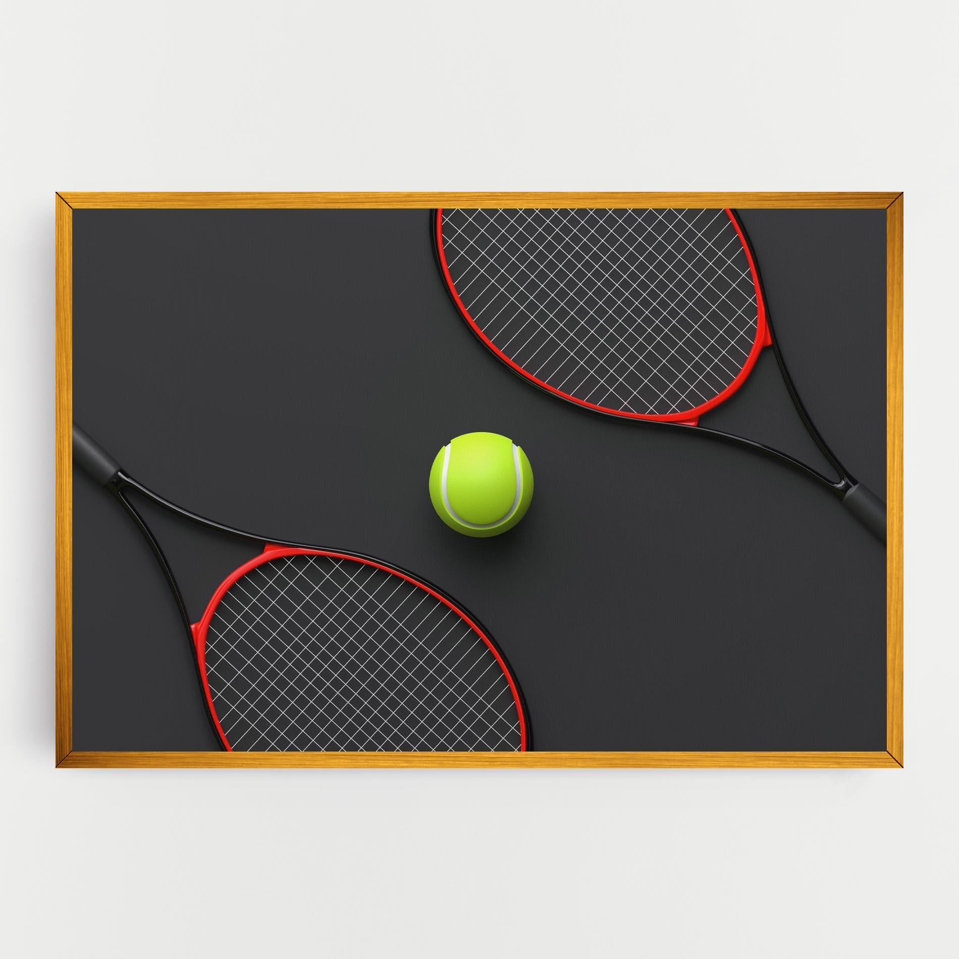 Leinwandbild Red Tennis Rackets mockup 0