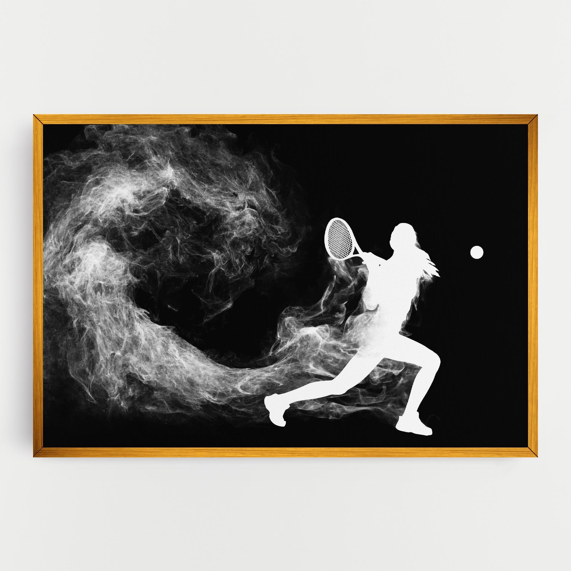 Leinwandbild Tennis Spoke White mockup 0