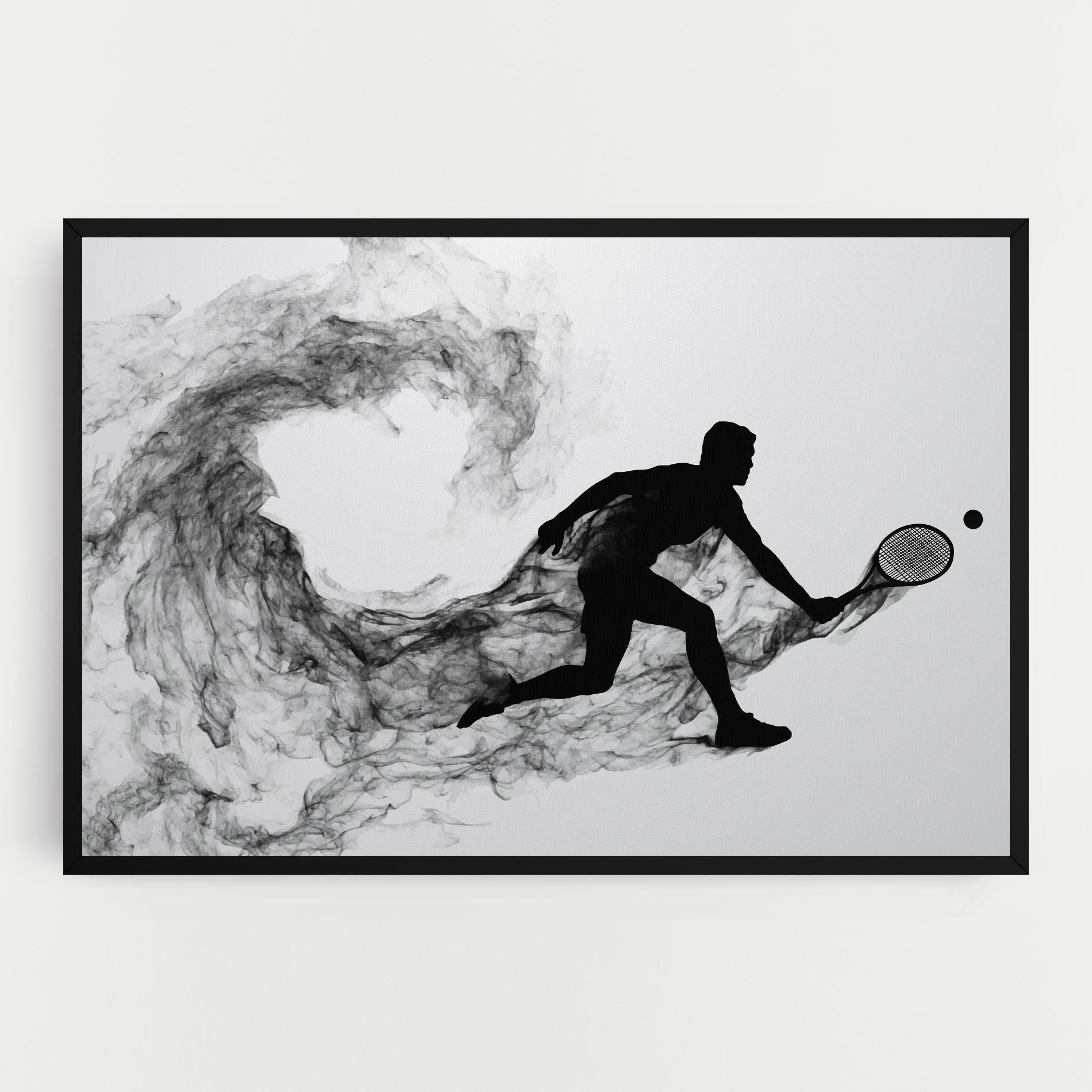 Leinwandbild Black Smoke Tennis mockup 0