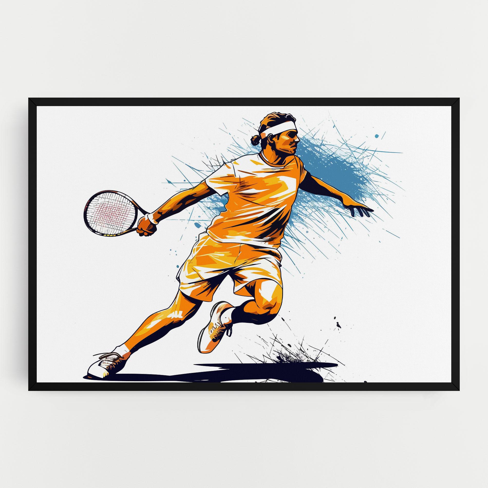 Leinwandbild Orange Blue Tennis mockup 0