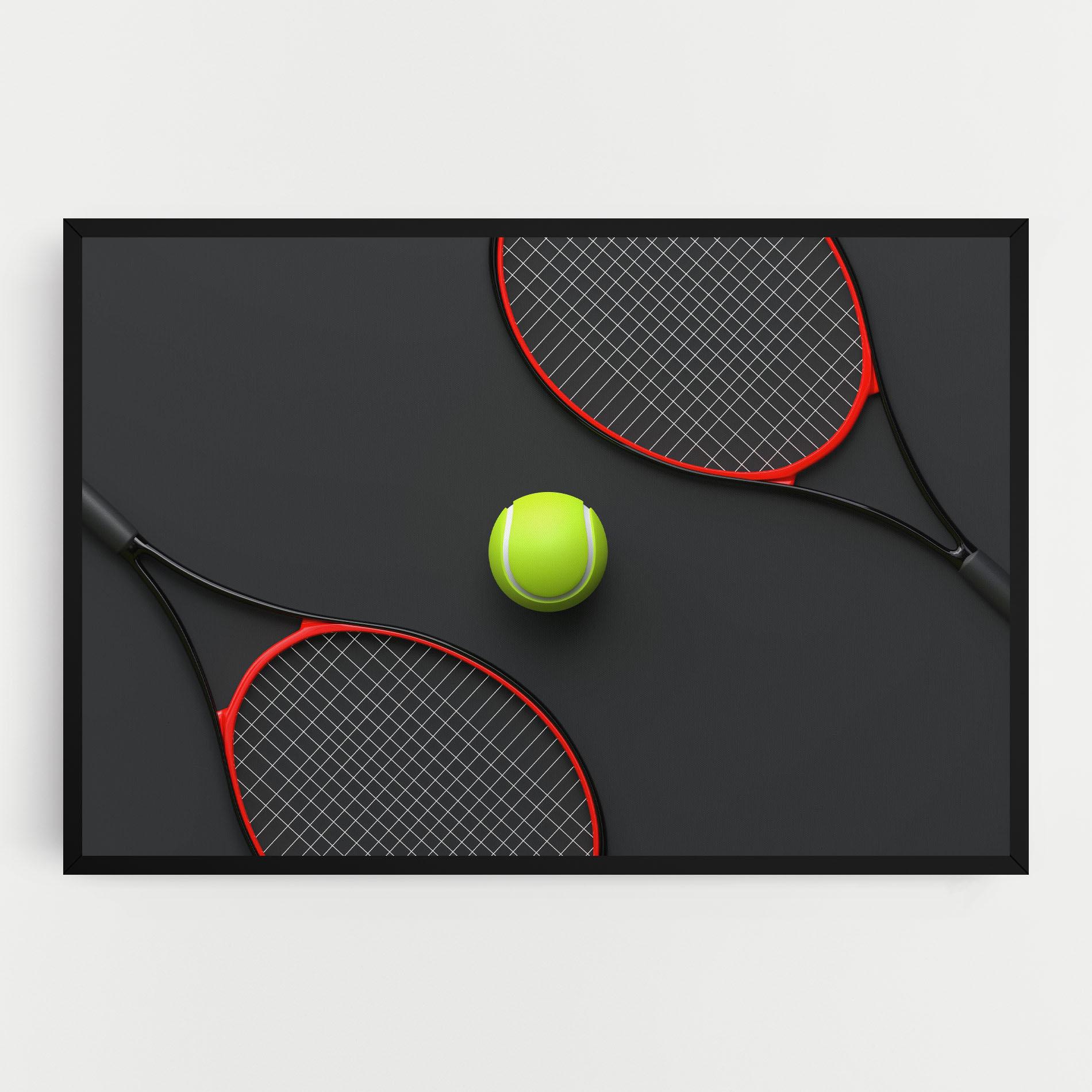 Leinwandbild Red Tennis Rackets mockup 0