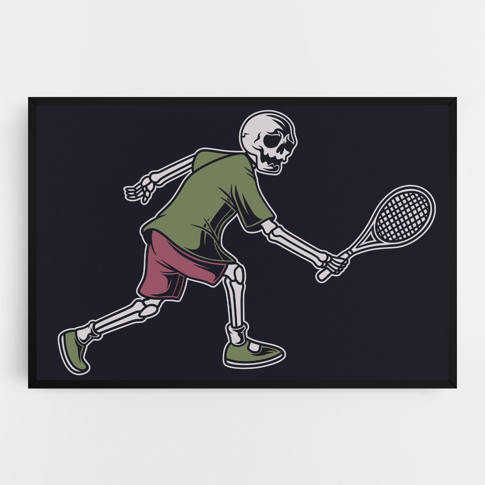 Leinwandbild Skull Tennis mockup 0