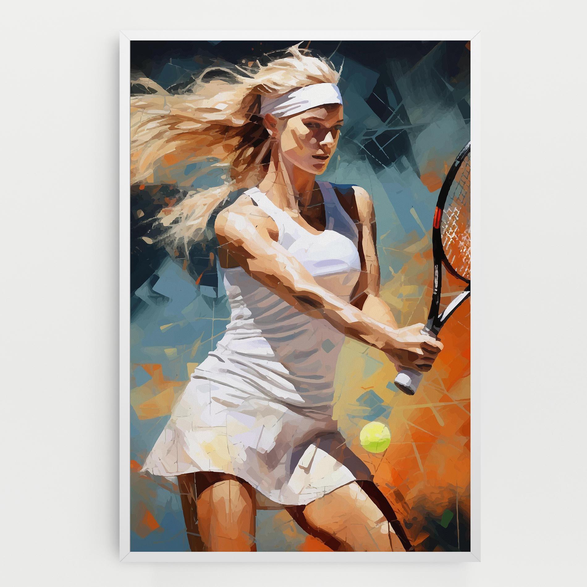 Leinwandbild Blonde Tennis Girl mockup 0