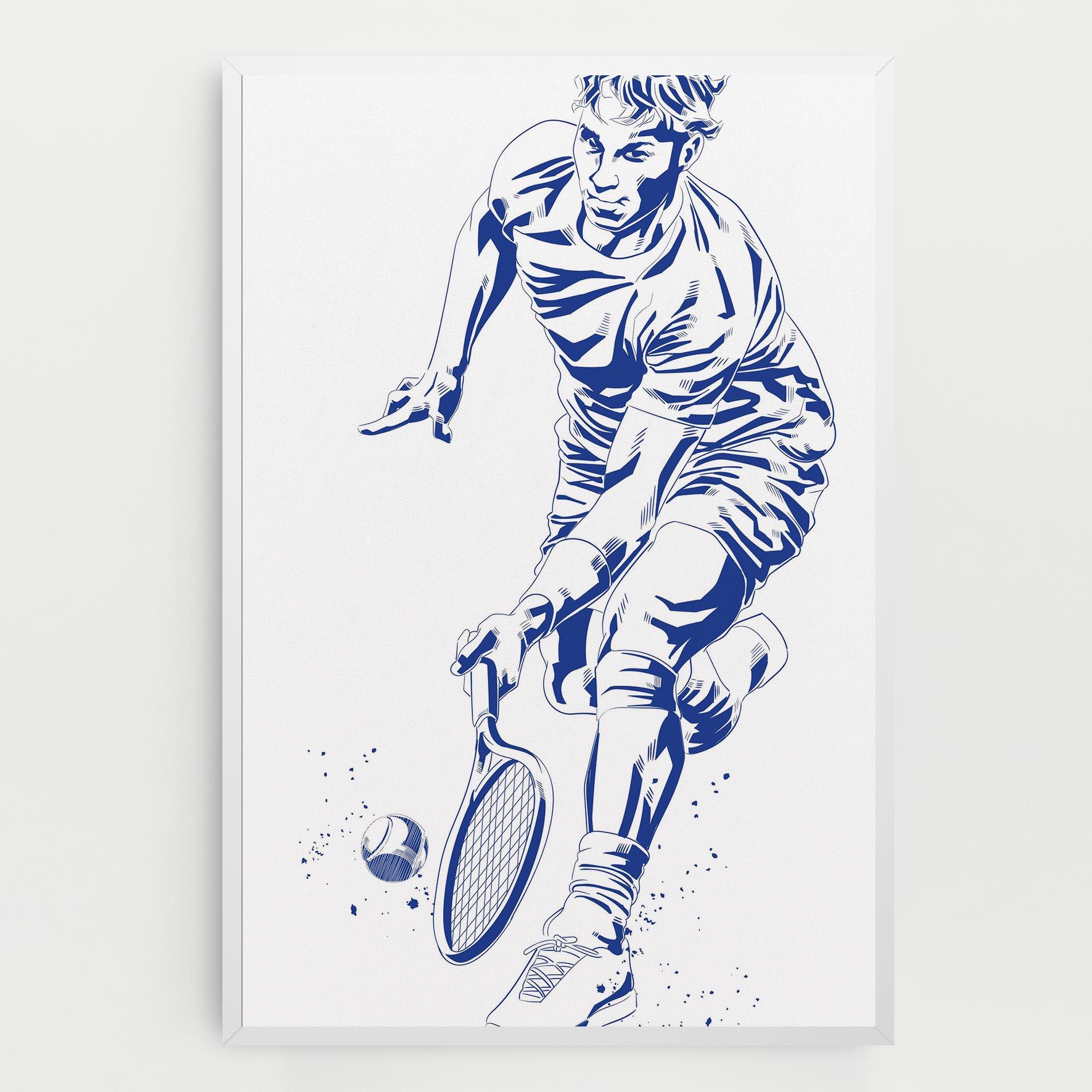 Leinwandbild Blue Tennis mockup 0