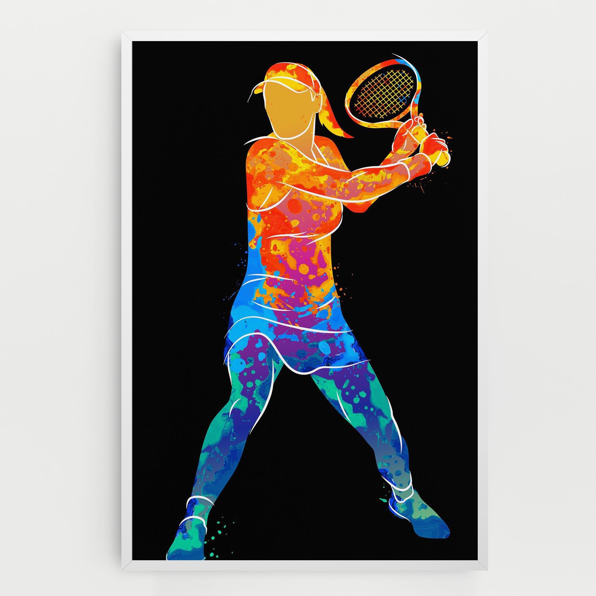 Leinwandbild Green Orange Tennis mockup 0