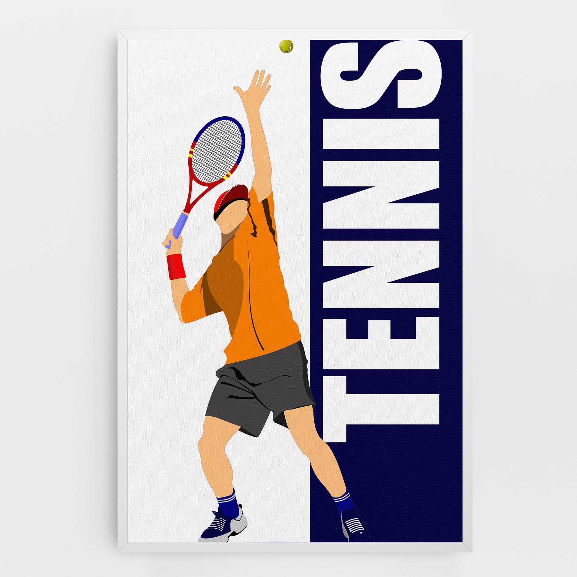 Leinwandbild Orange Tennis Player mockup 0