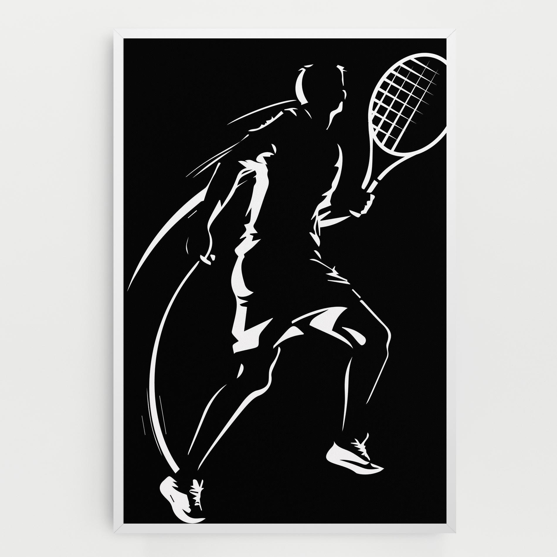 Leinwandbild White Line Tennis mockup 0