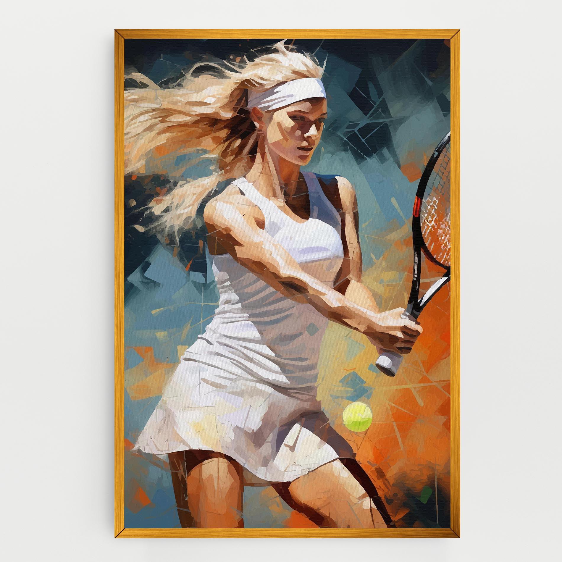 Leinwandbild Blonde Tennis Girl mockup 0