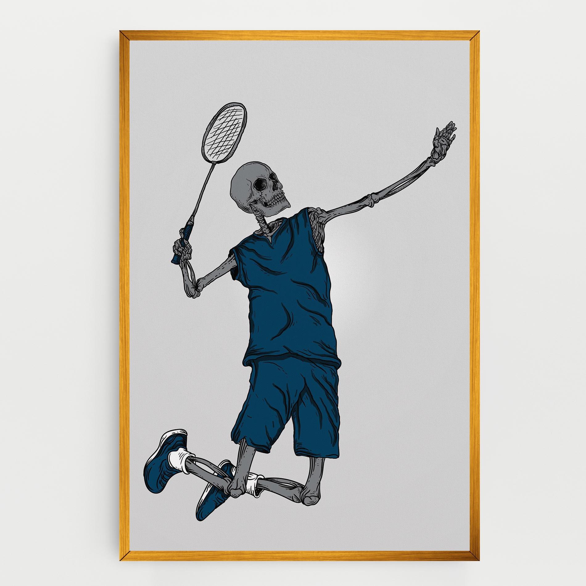 Leinwandbild Blue Skull Tennis mockup 0