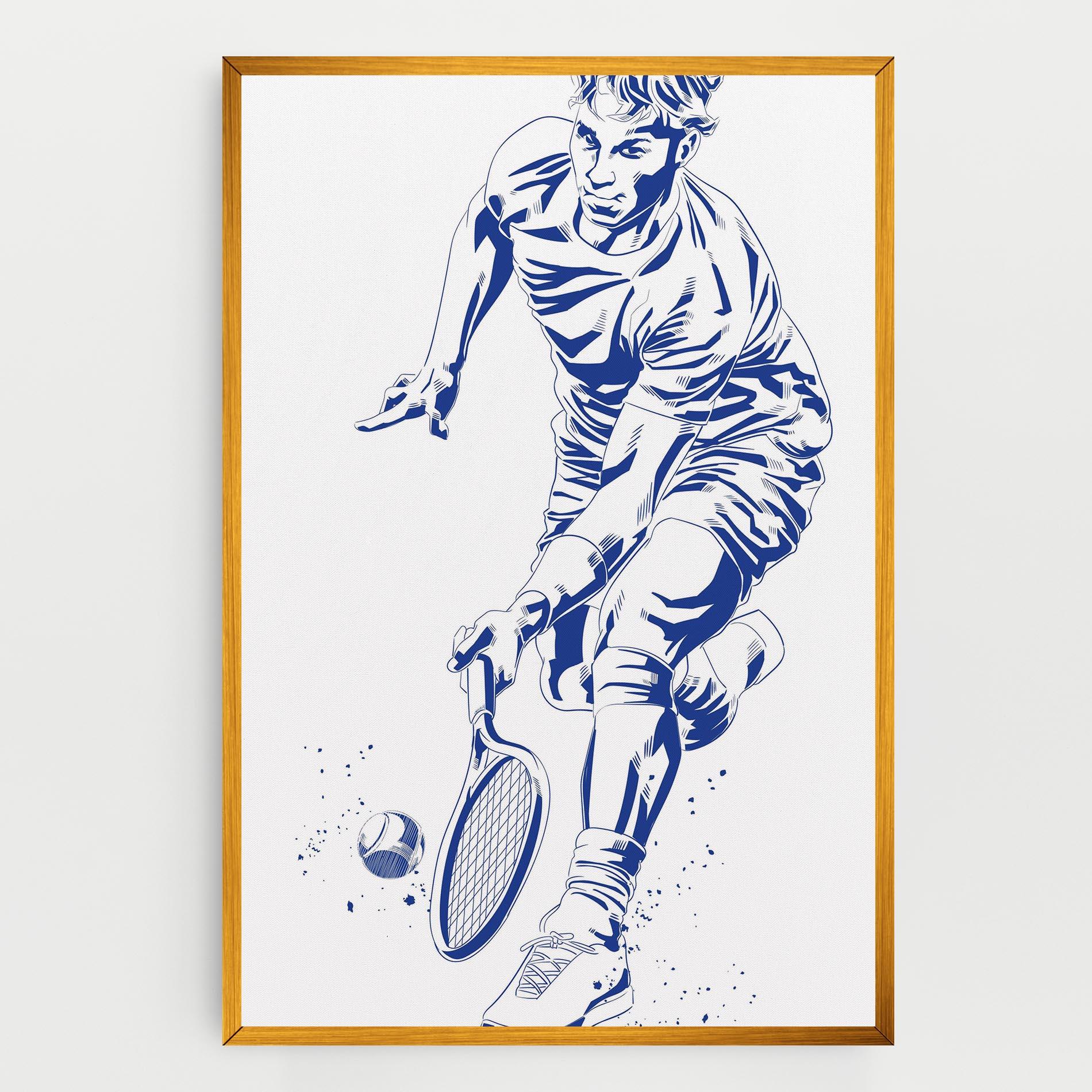 Leinwandbild Blue Tennis mockup 0