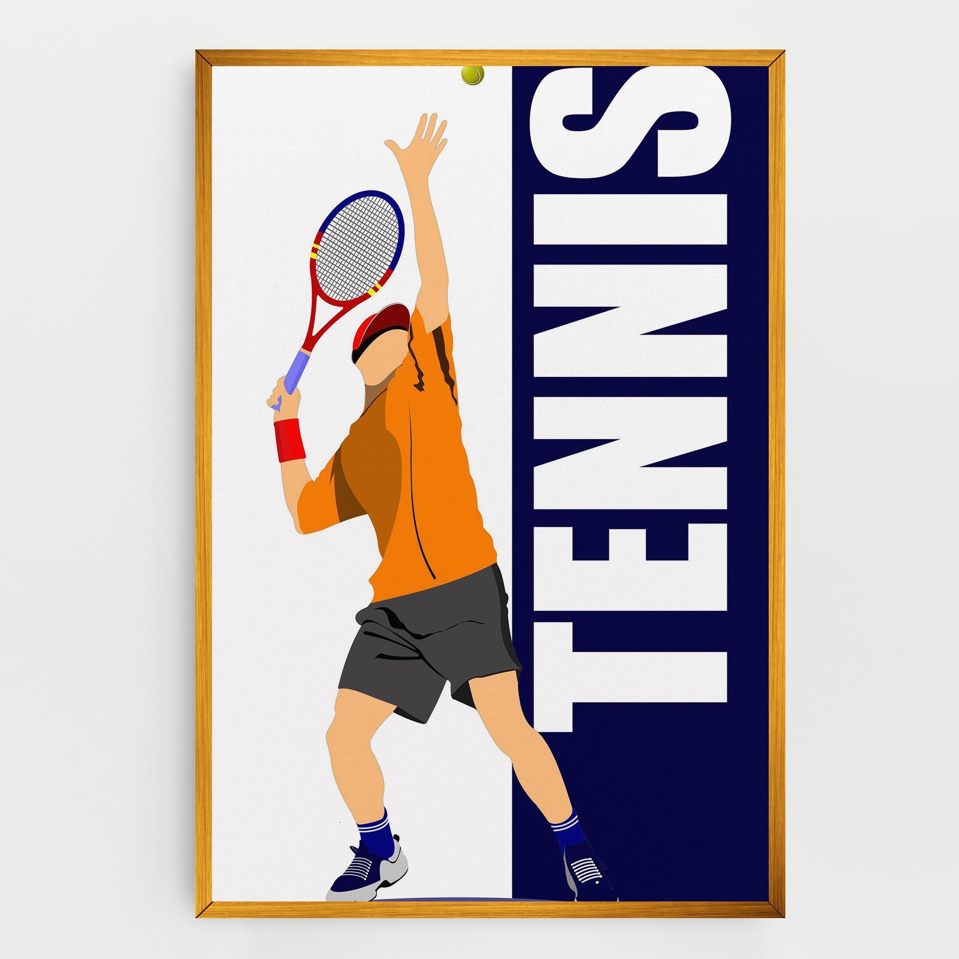 Leinwandbild Orange Tennis Player mockup 0