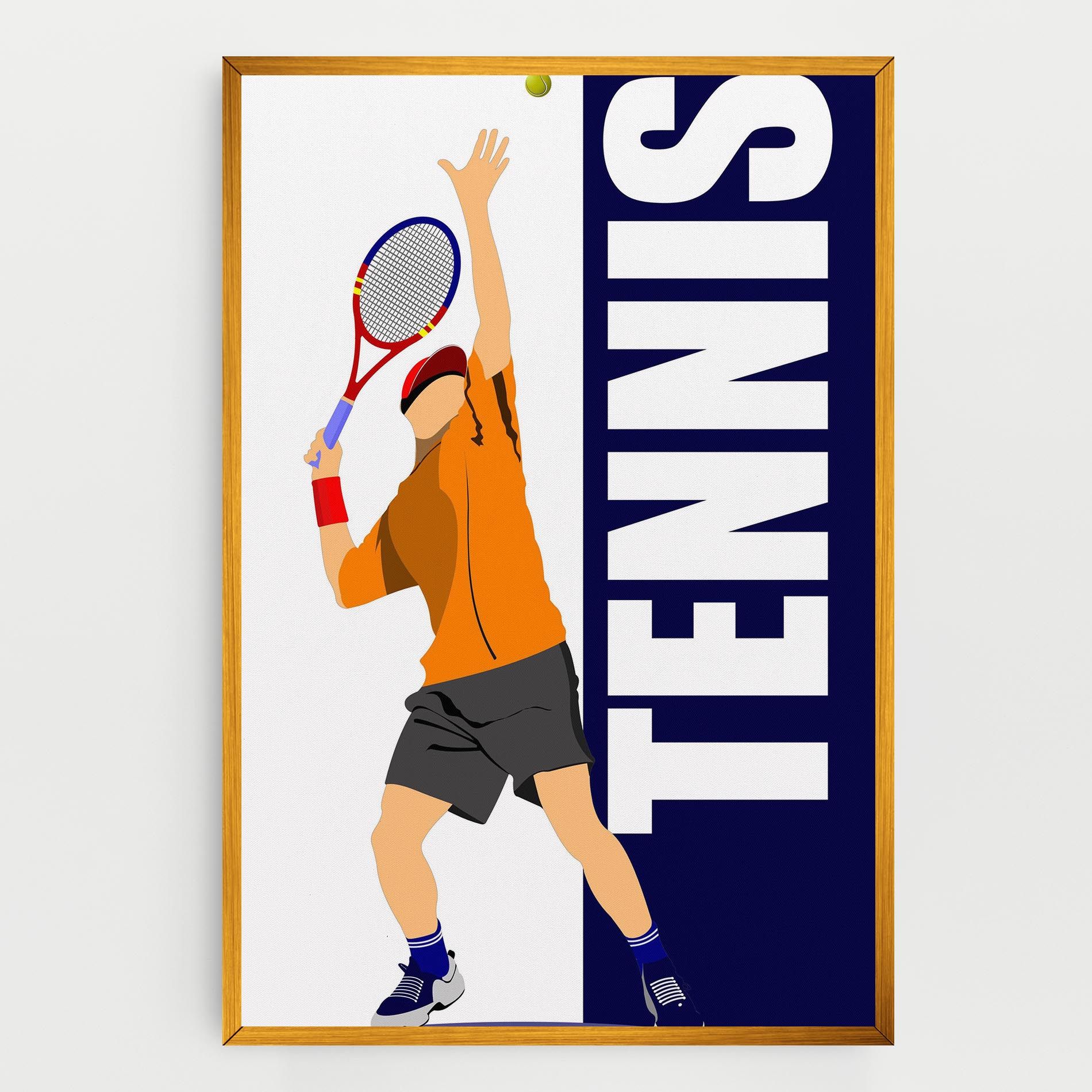 Orange Tennis Player mockup 0