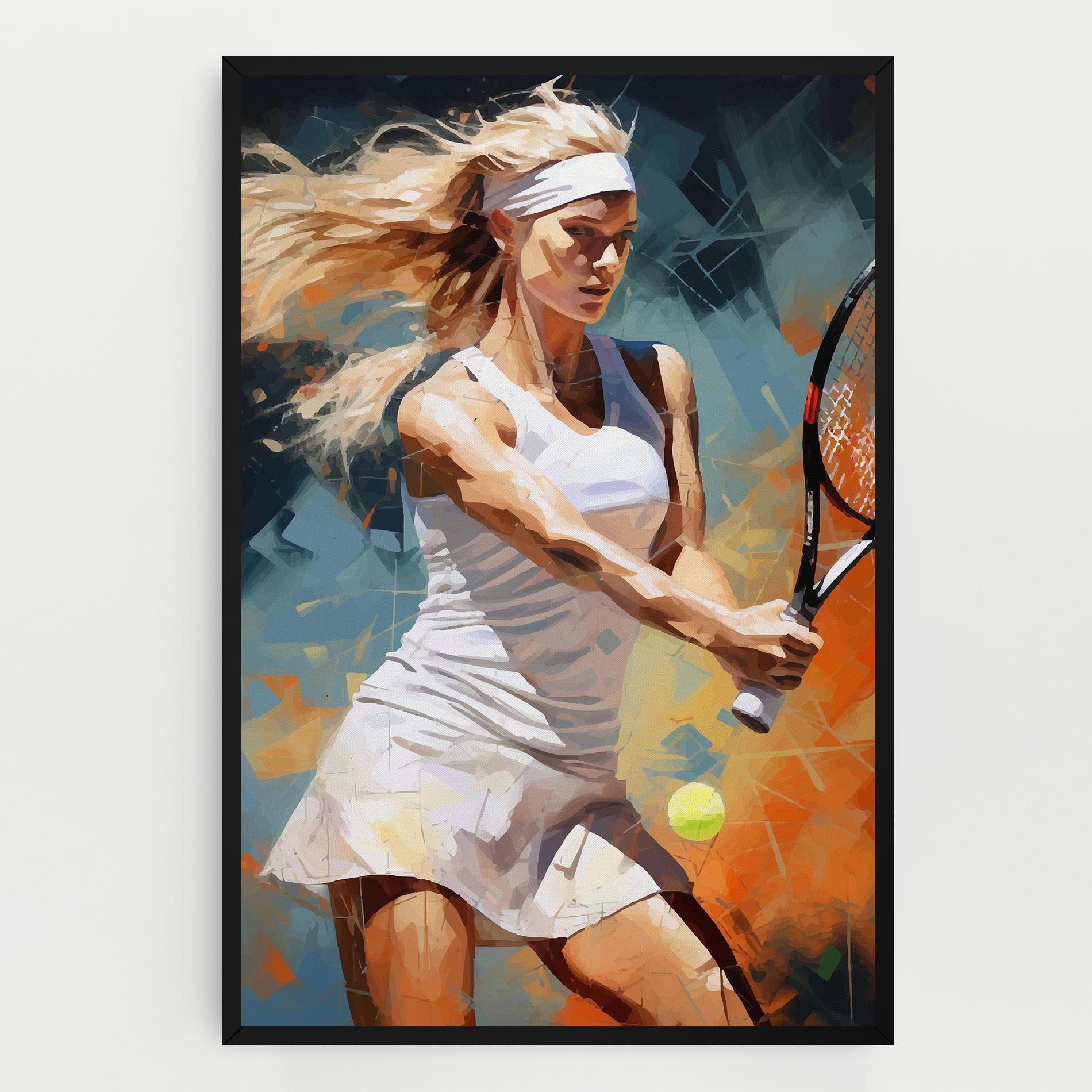 Leinwandbild Blonde Tennis Girl mockup 0