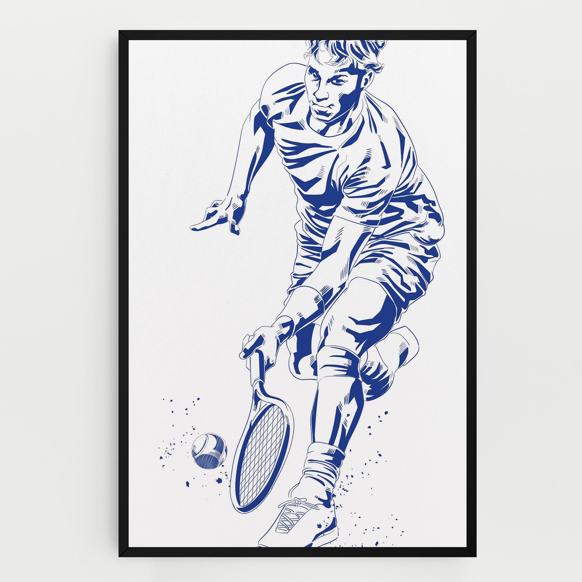 Leinwandbild Blue Tennis mockup 0