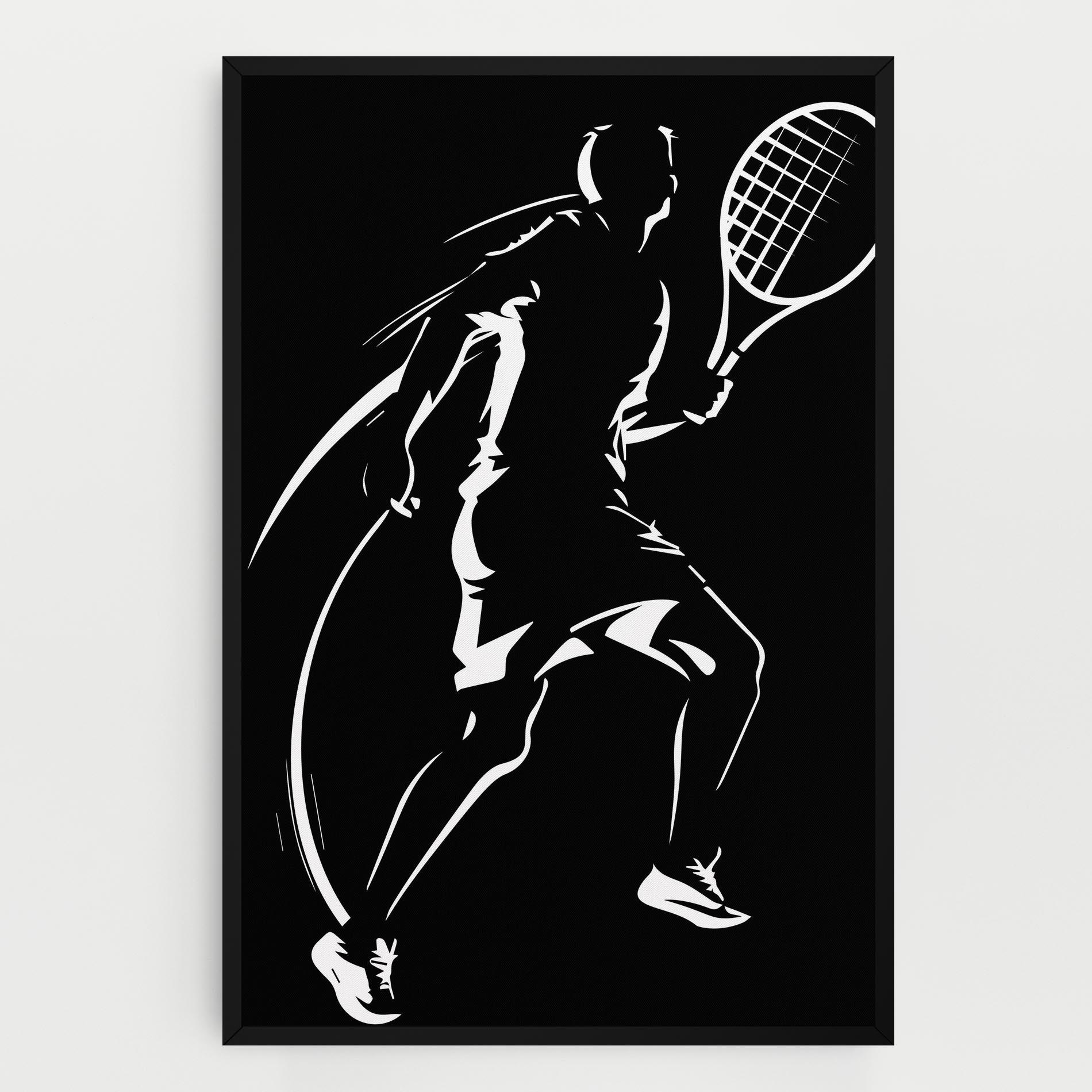 Leinwandbild White Line Tennis mockup 0
