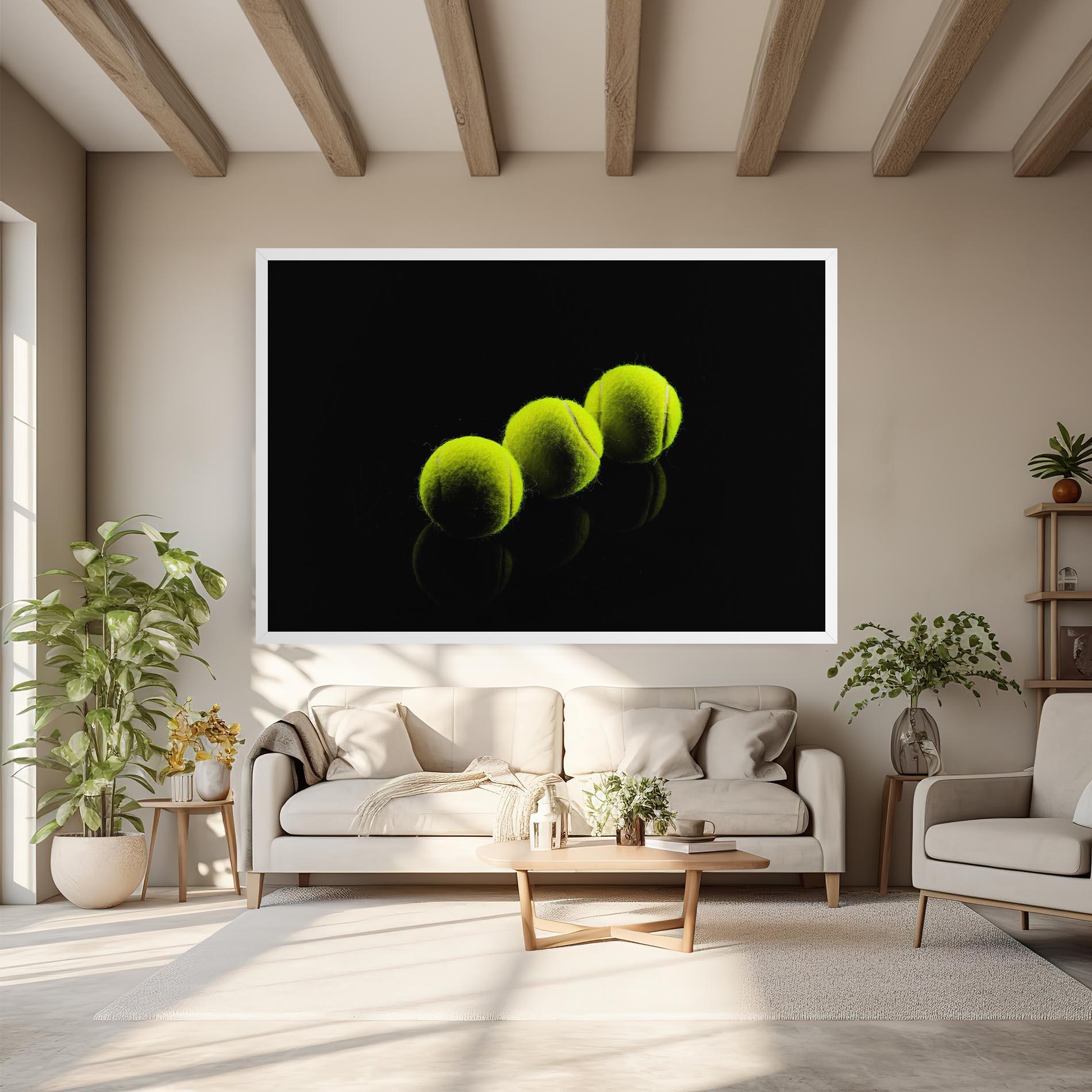 Leinwandbild 3 Tennis Balls mockup 6
