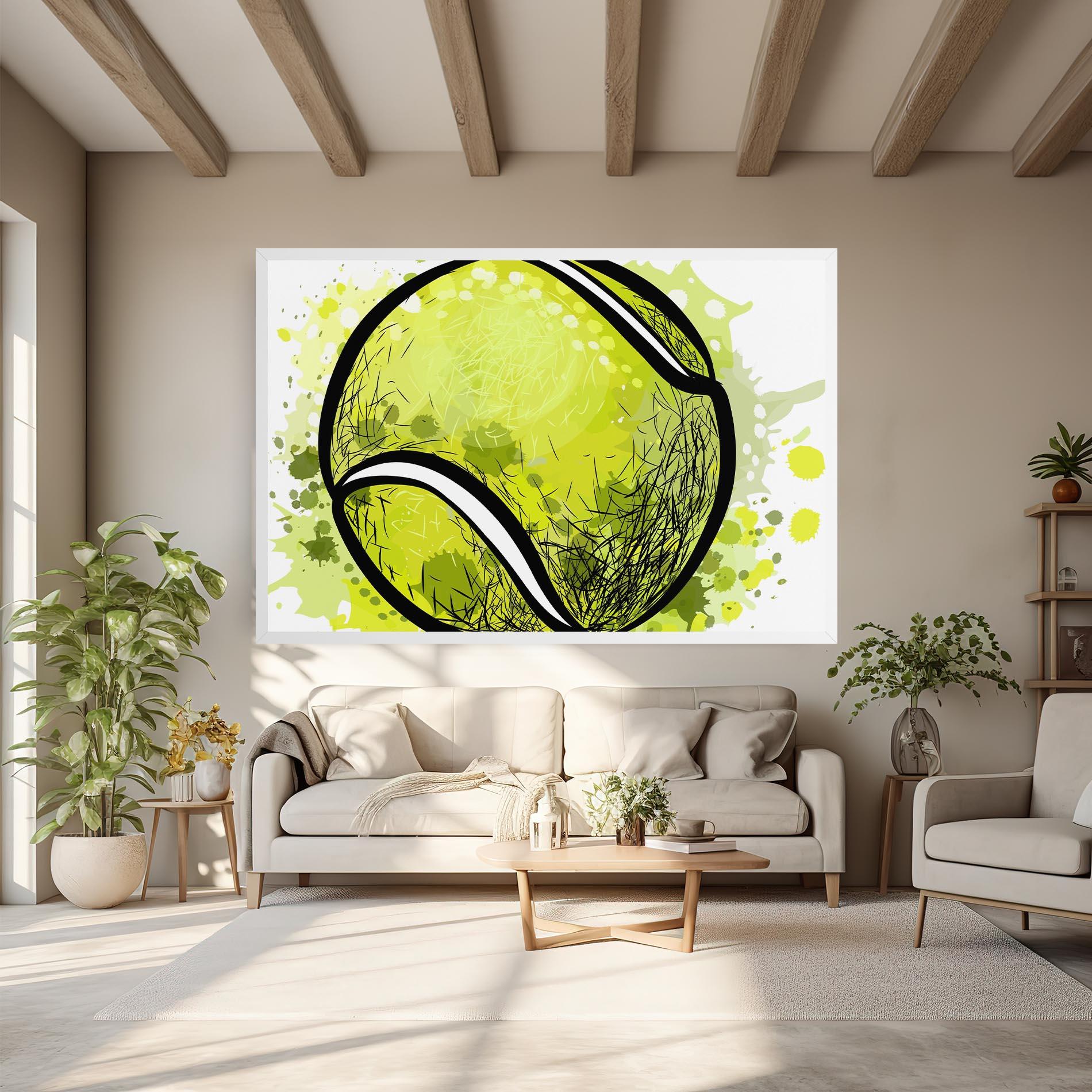 Leinwandbild Big Tennis Ball mockup 6