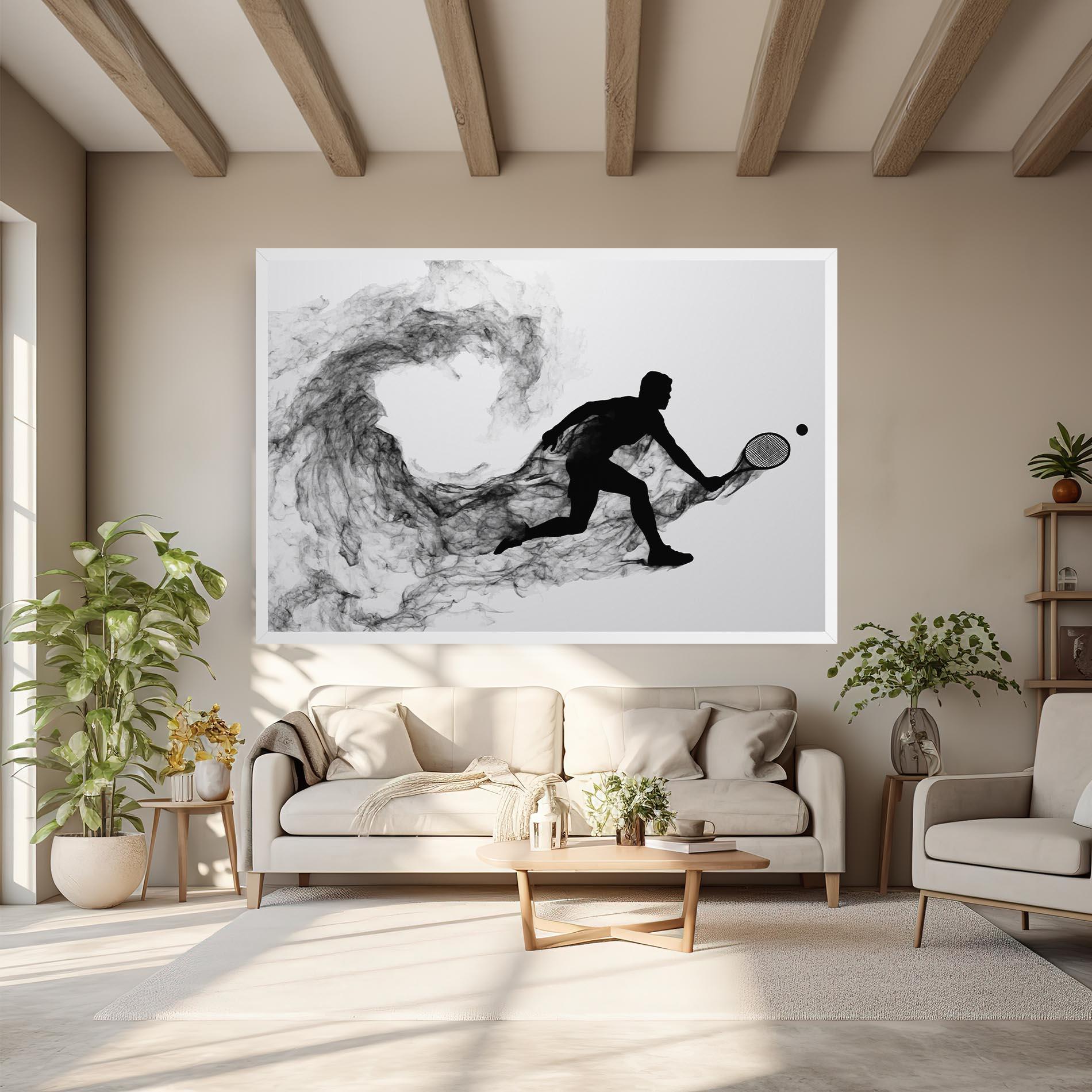 Leinwandbild Black Smoke Tennis mockup 6