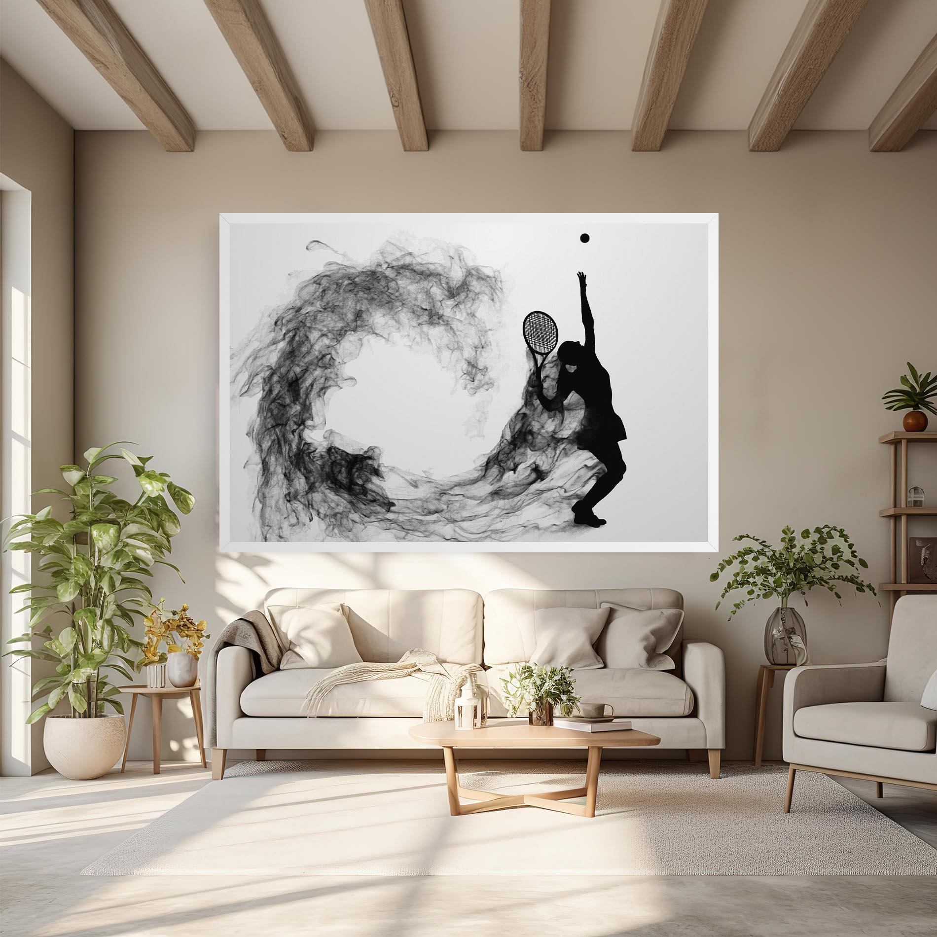 Leinwandbild Black Tennis Smoke mockup 6
