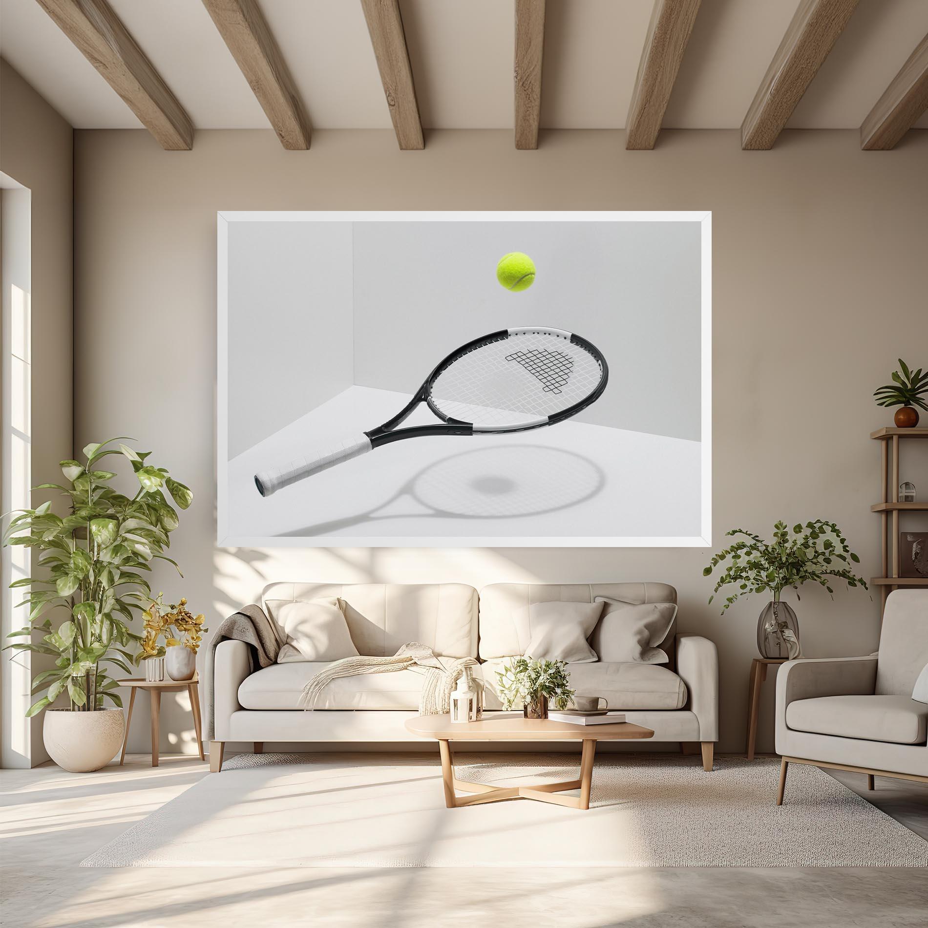 Leinwandbild Floating Tennis Racket mockup 6