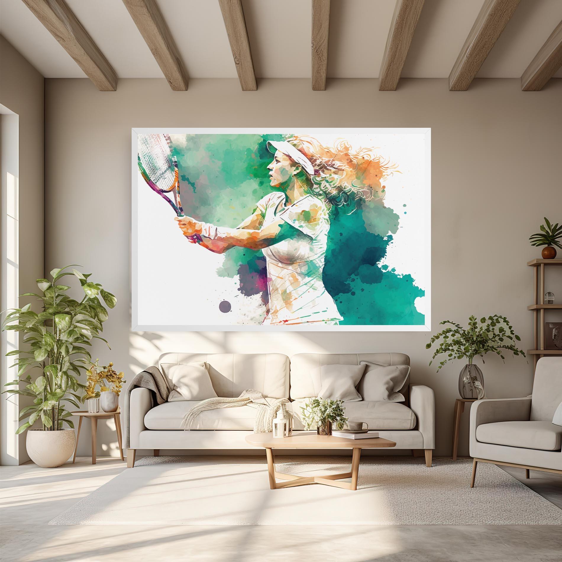 Leinwandbild Green Art Tennis mockup 6