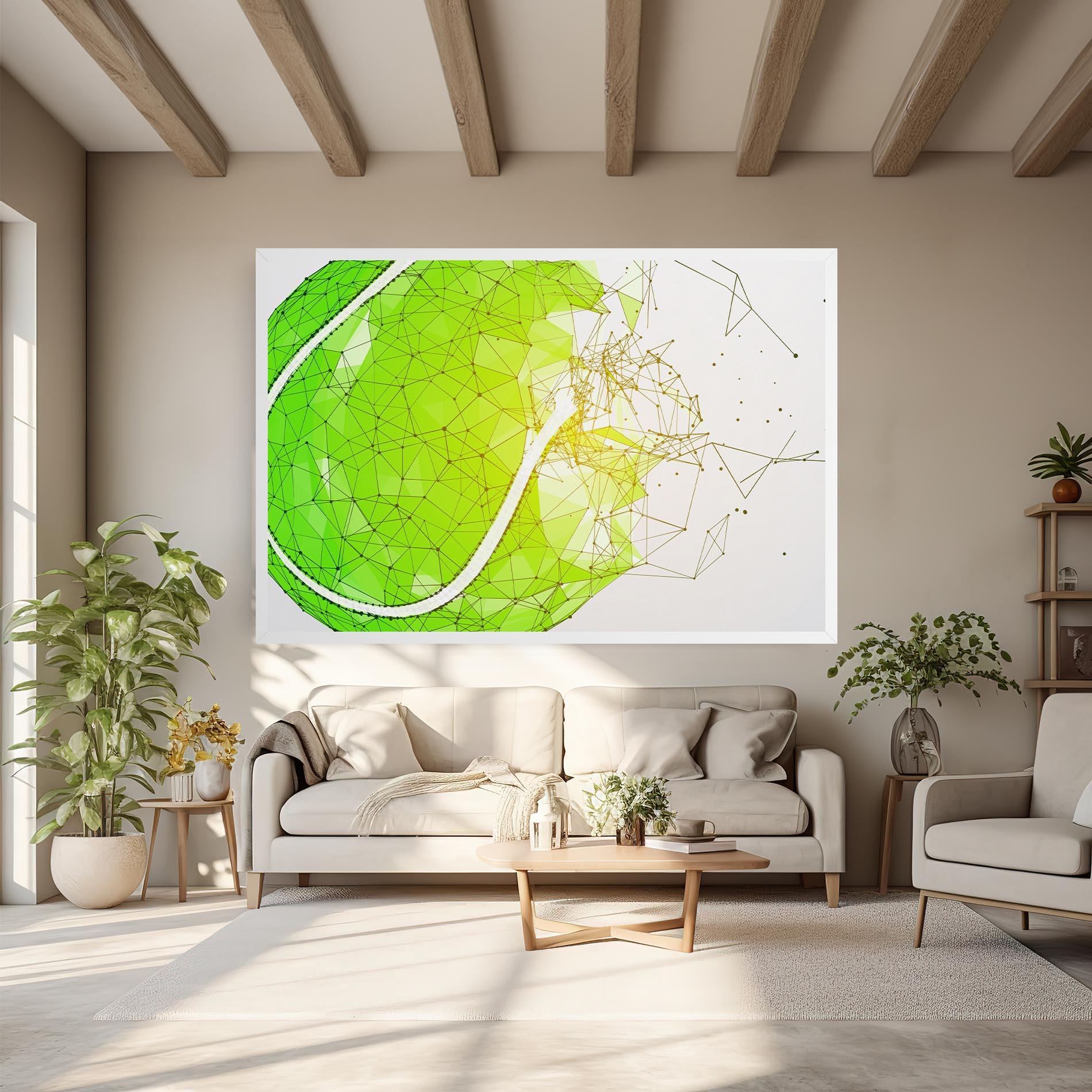 Leinwandbild Green Line Tennis mockup 6
