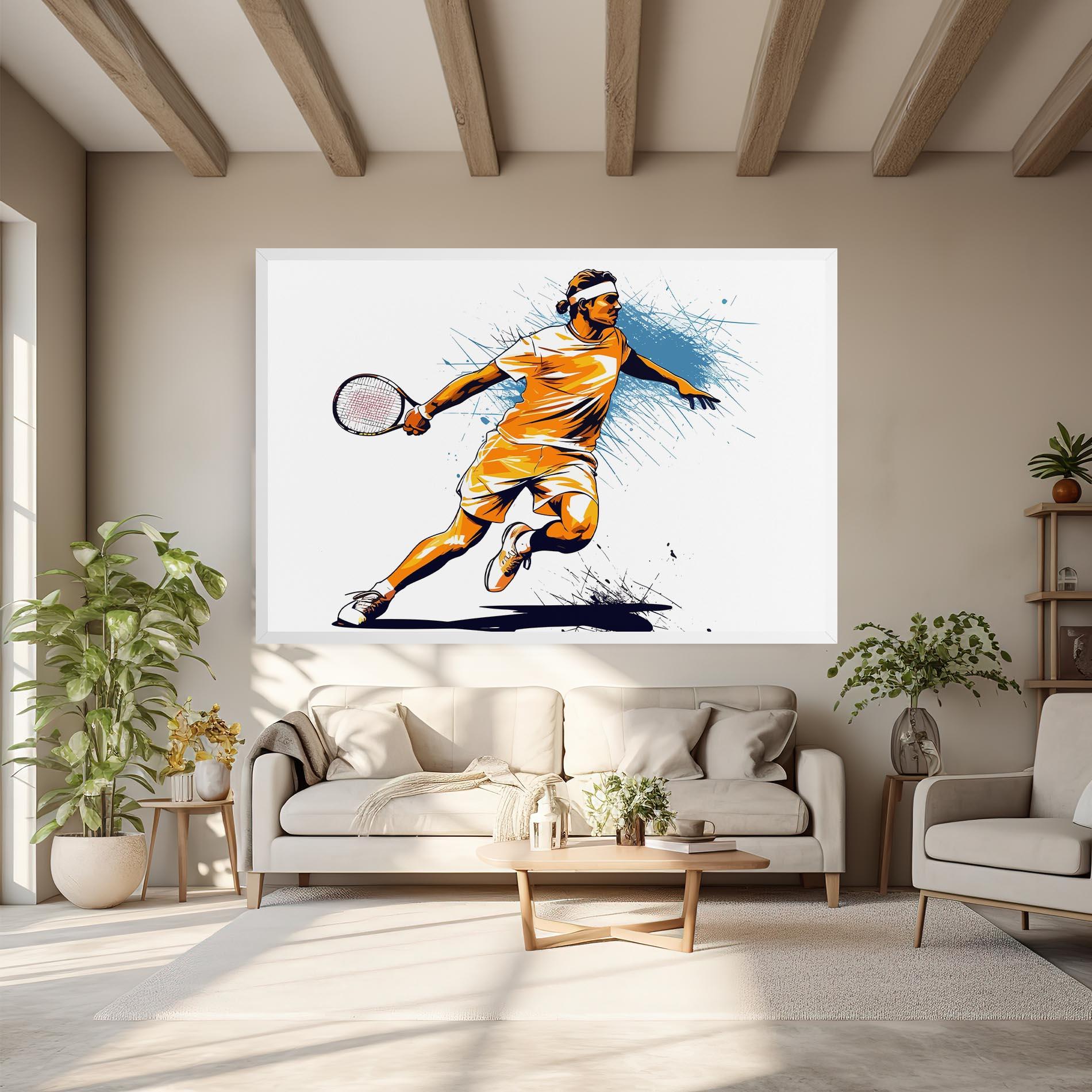 Leinwandbild Orange Blue Tennis mockup 6