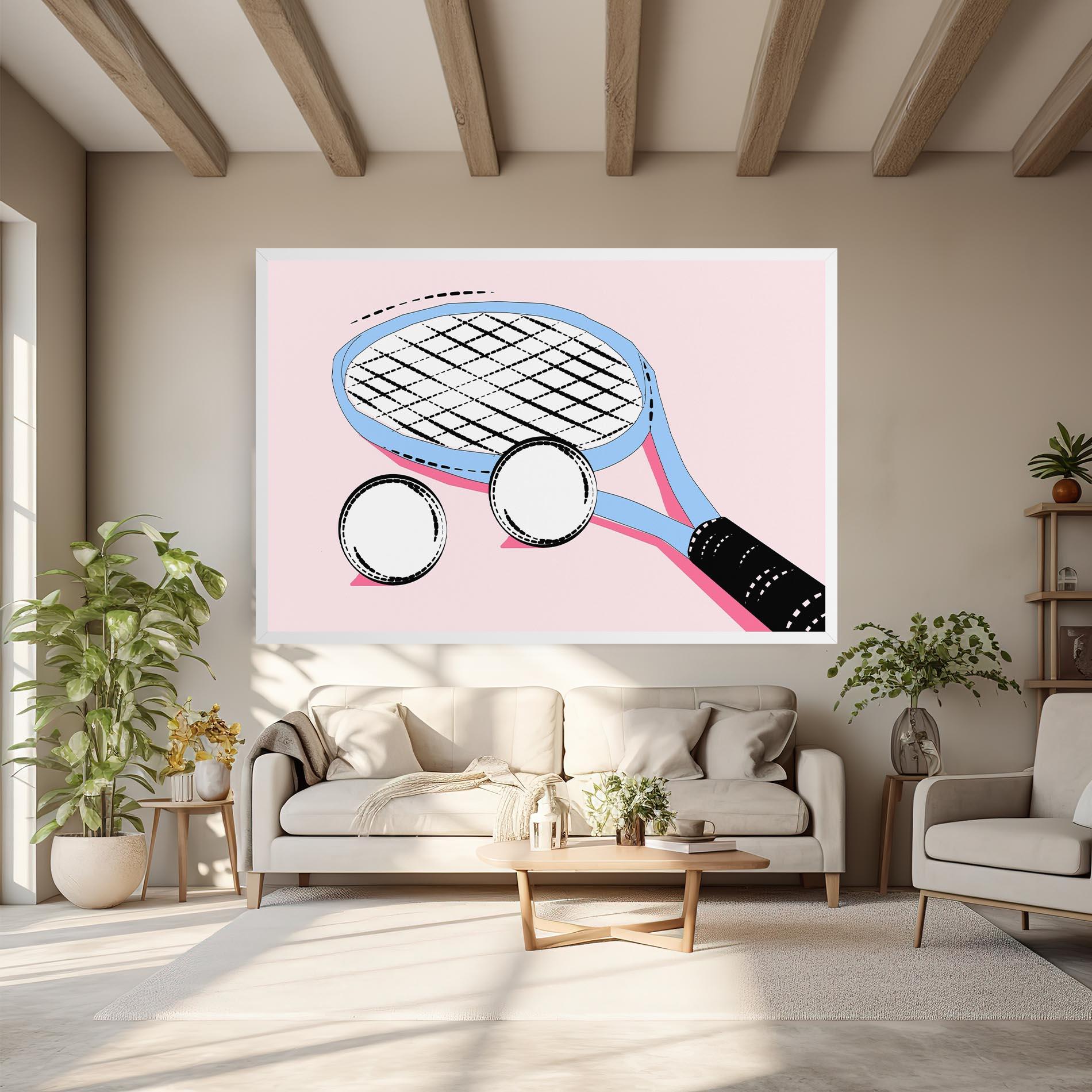 Leinwandbild Pink Tennis mockup 6